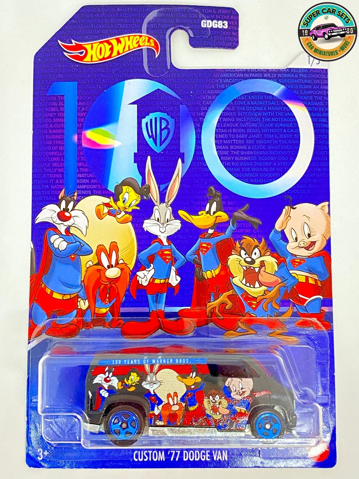 Hot Wheels Warner Bros 100 ans - Dodge Van personnalisé '77