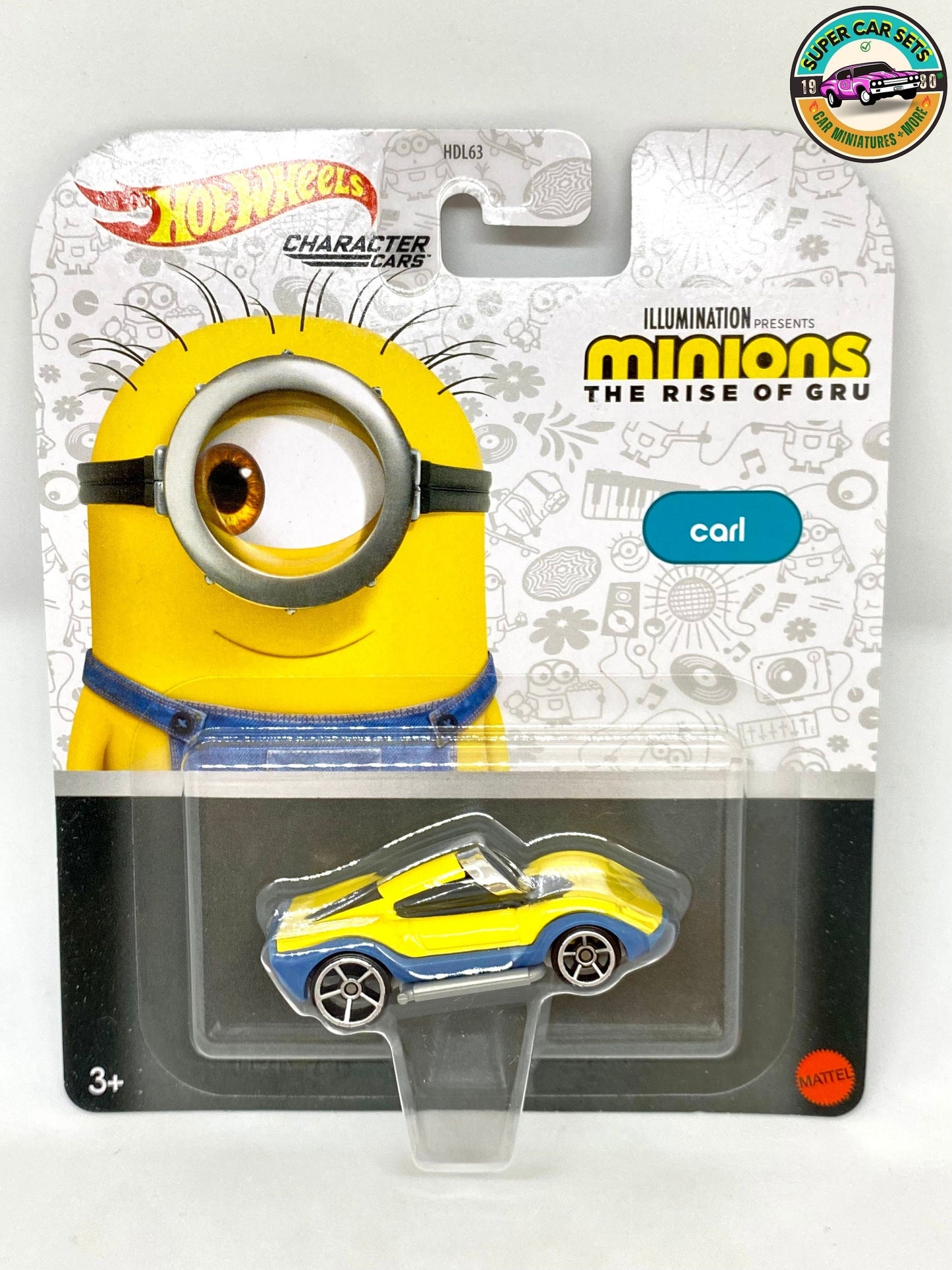 Les 5 voitures Minions The Rise of Gru Hot Wheels - Ensemble complet