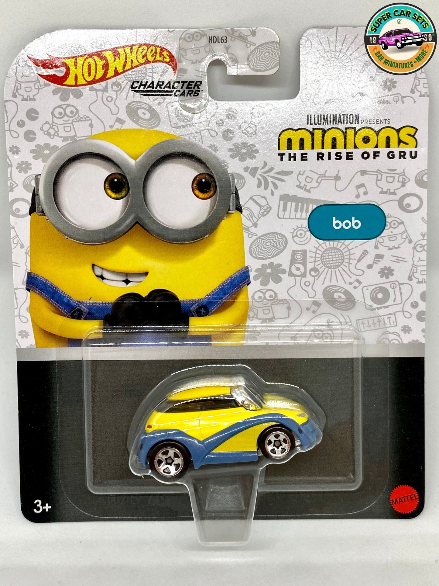 All 5 cars Minions The Rise of Gru Hot Wheels - Complete Set