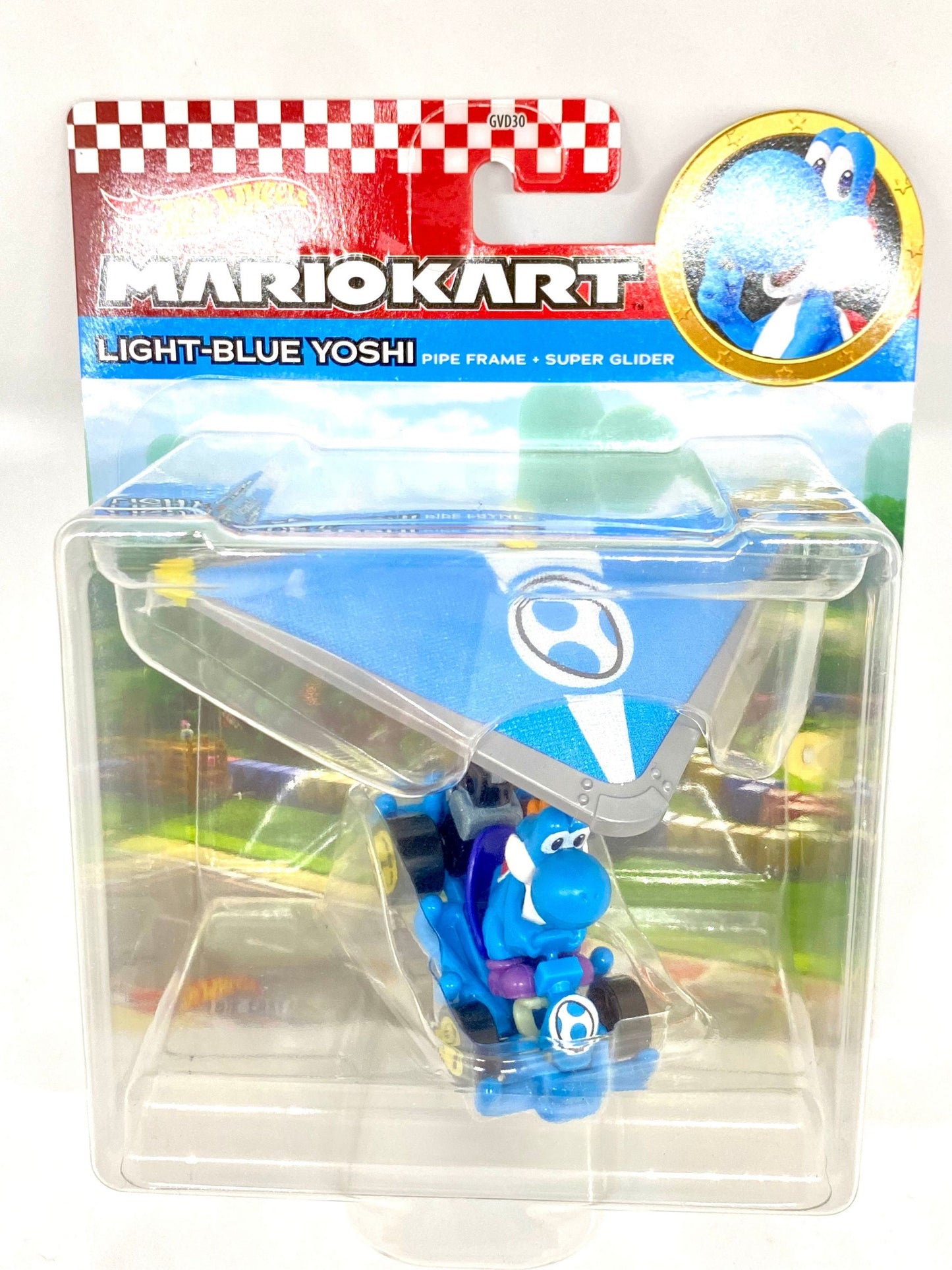 Yoshi bleu clair - Pipe Frame + Super Glider - Mario Kart Hot Wheels