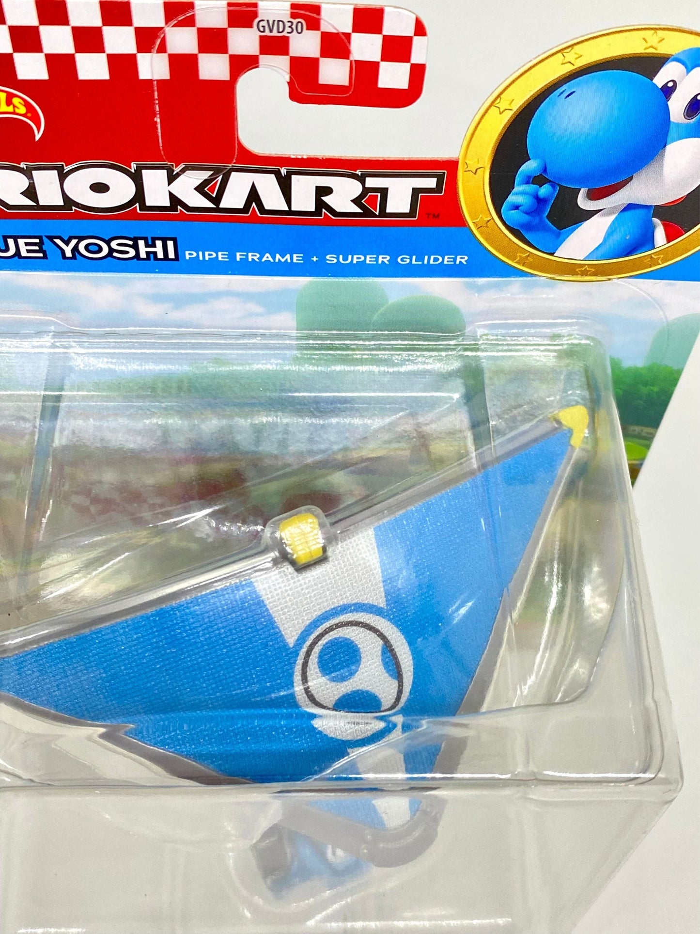 Light-Blue Yoshi - Pipe Frame + Super Glider - Mario Kart Hot Wheels