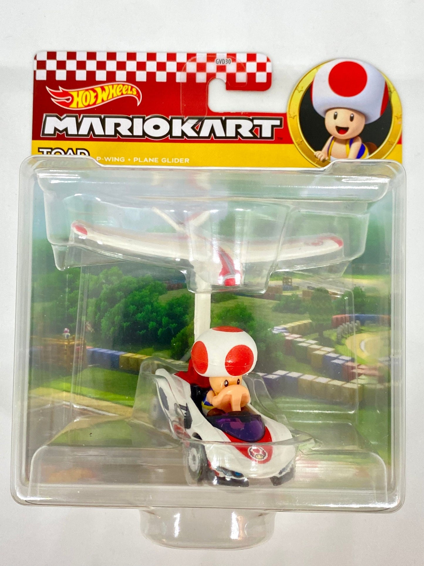 Toad - P-Wing + Plane Glider - Mario Kart Hot Wheels