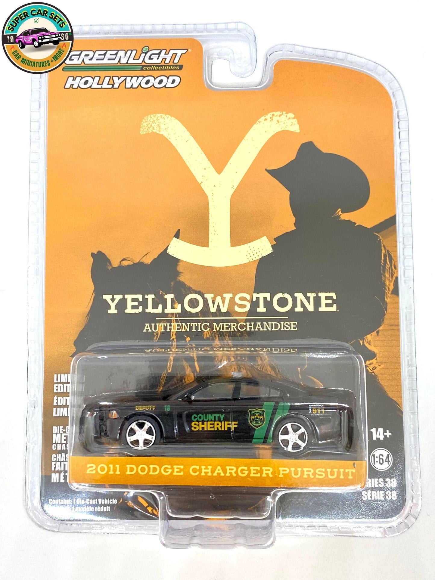 Yellowstone - 2011 Dodge Charger Pursuit - Hollywood series made by Greenlight