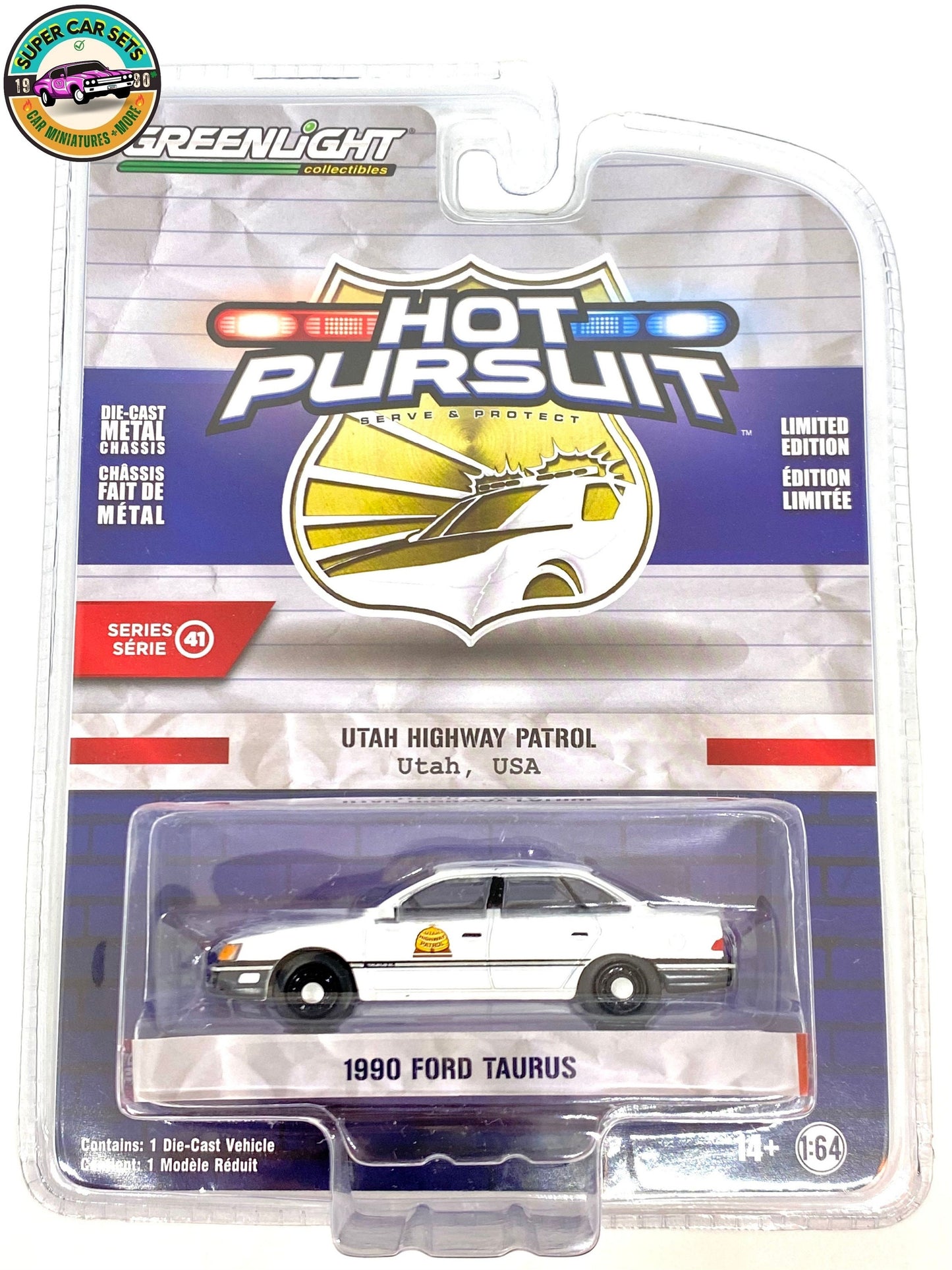 Utah Highway Patrol - 1990 Ford Taurus - Hot Pursuit - Series 41 - Greenlight Collectibles