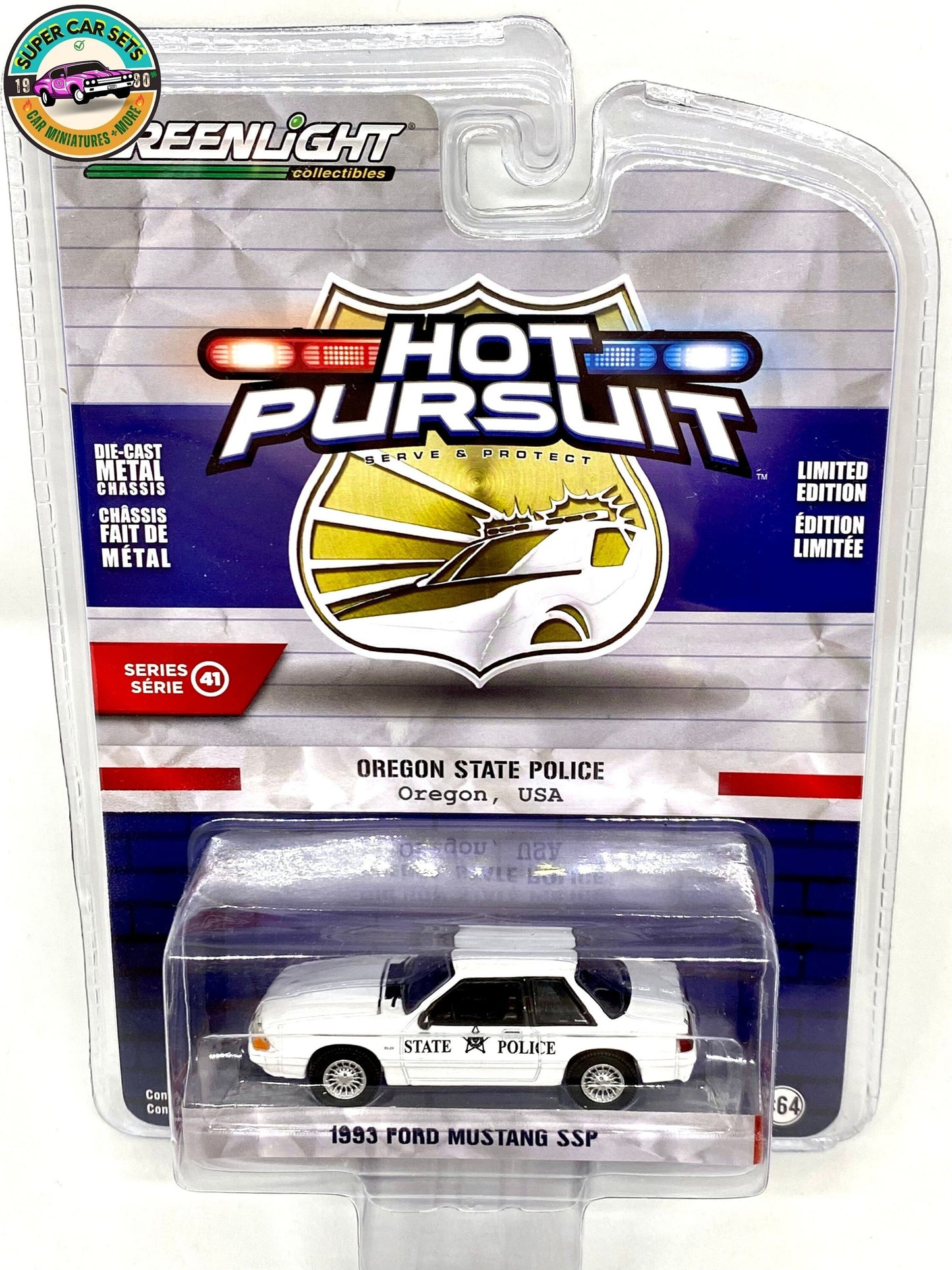 Oregon State Police – 1993 Ford Mustang SSP – Hot Pursuit – Serie 41 – Greenlight Collectibles