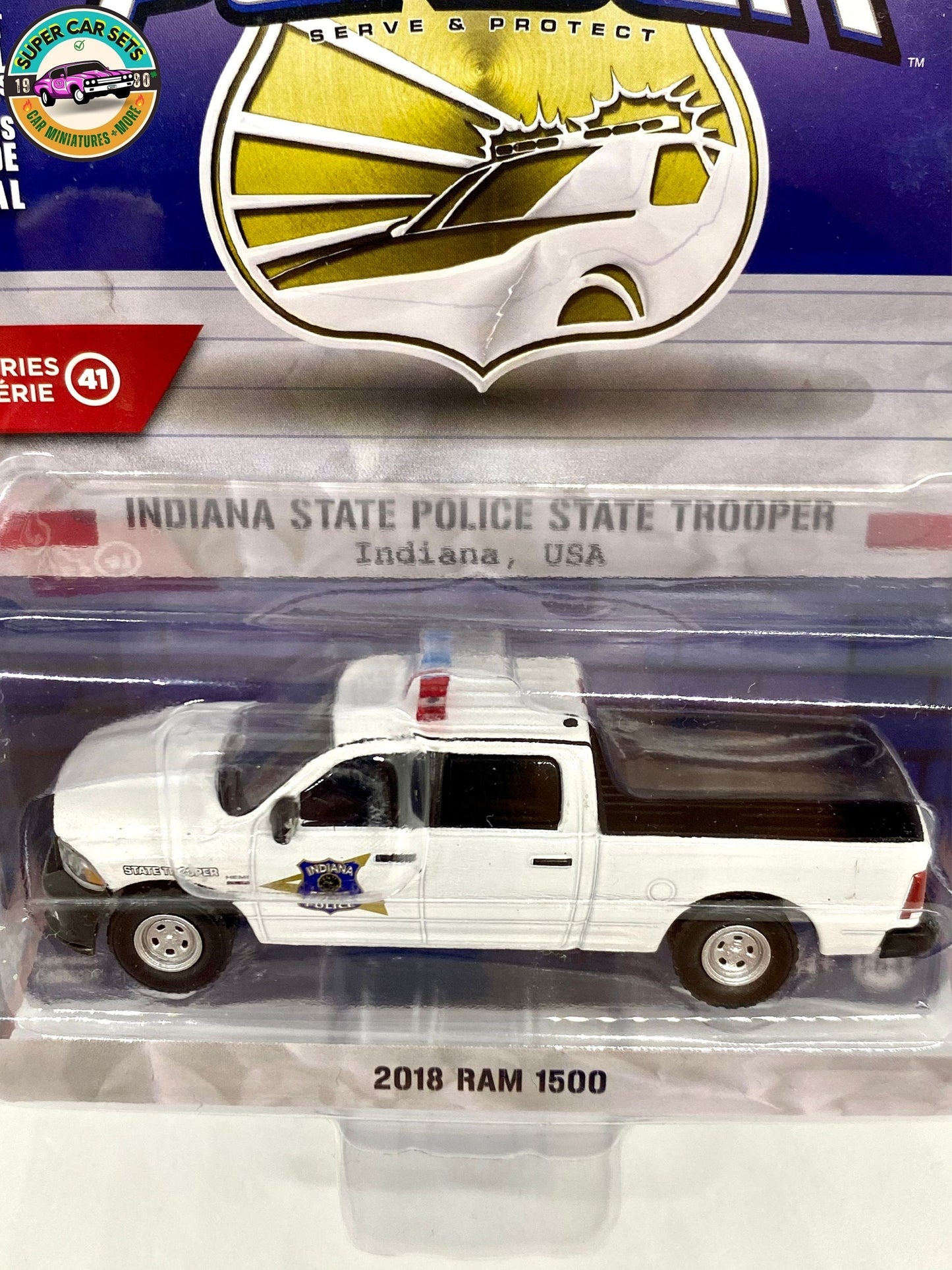 Indiana State Police State Trooper - 2018 RAM 1500 - Hot Pursuit - Série 41 - Greenlight Collectibles