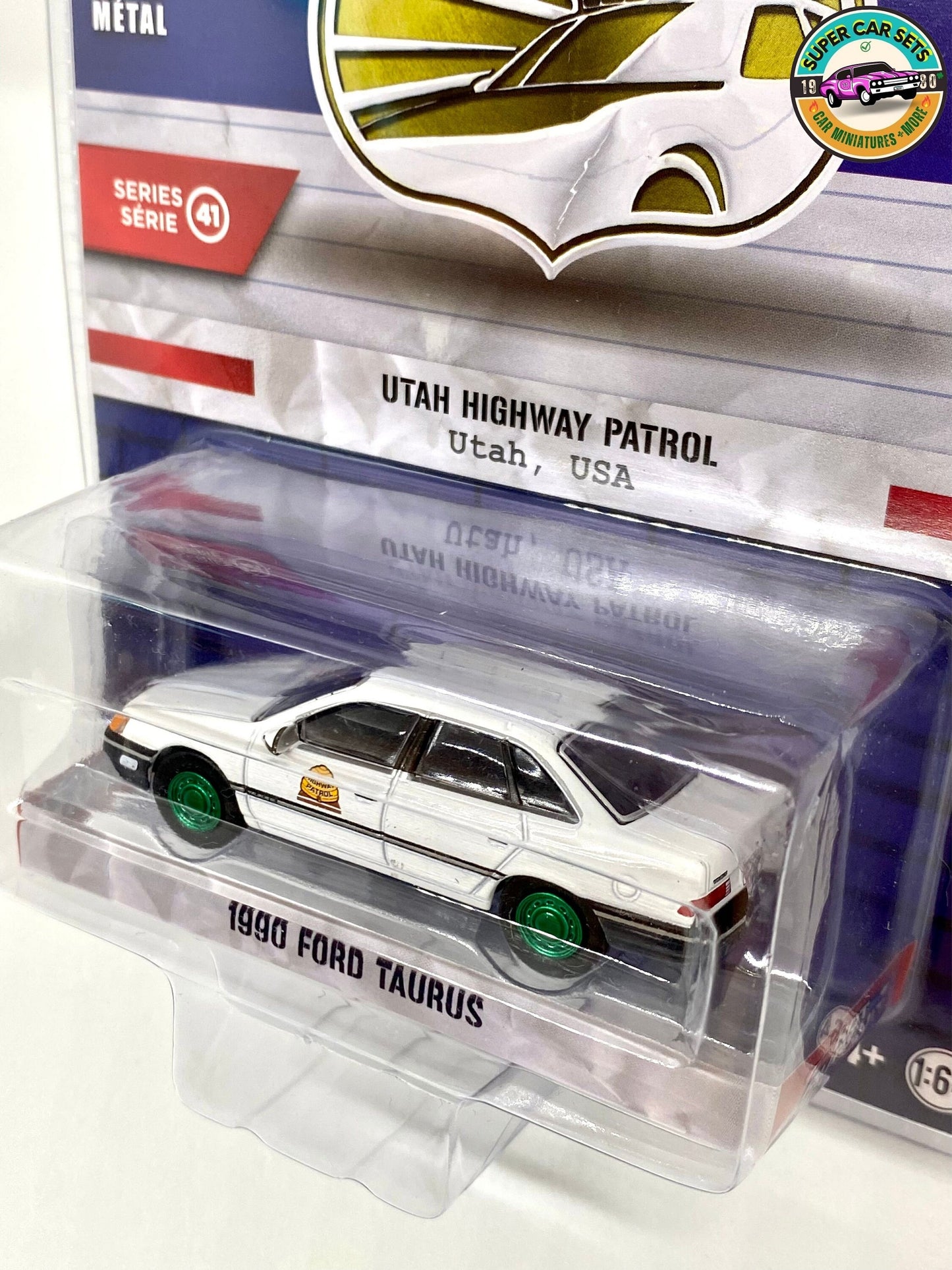 GREEN MACHINE Chase – Utah Highway Patrol – 1990 Ford Taurus – Hot Pursuit – Serie 41 – Greenlight Collectibles