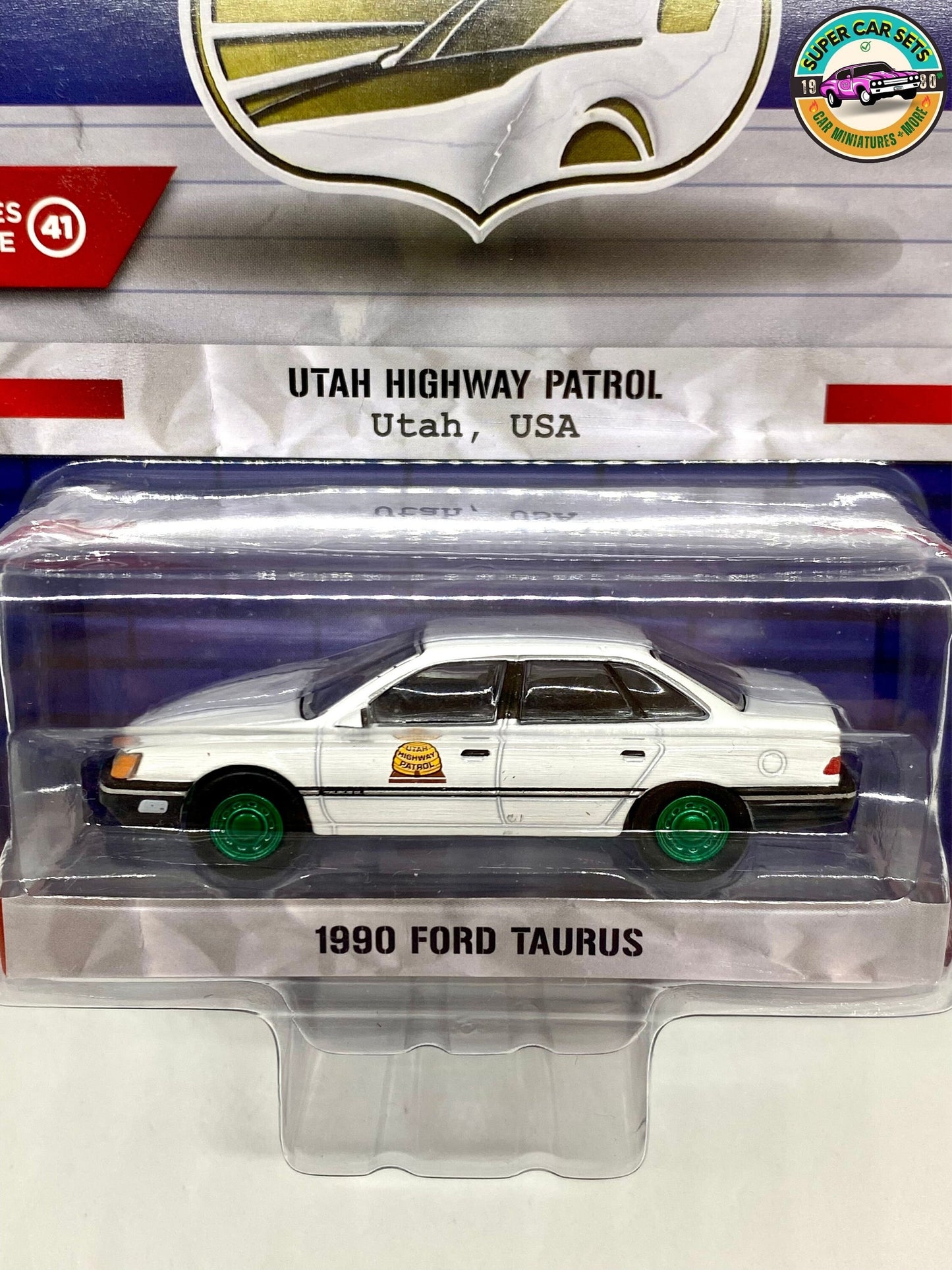 GREEN MACHINE Chase - Utah Highway Patrol - Ford Taurus 1990 - Hot Pursuit - Série 41 - Greenlight Collectibles