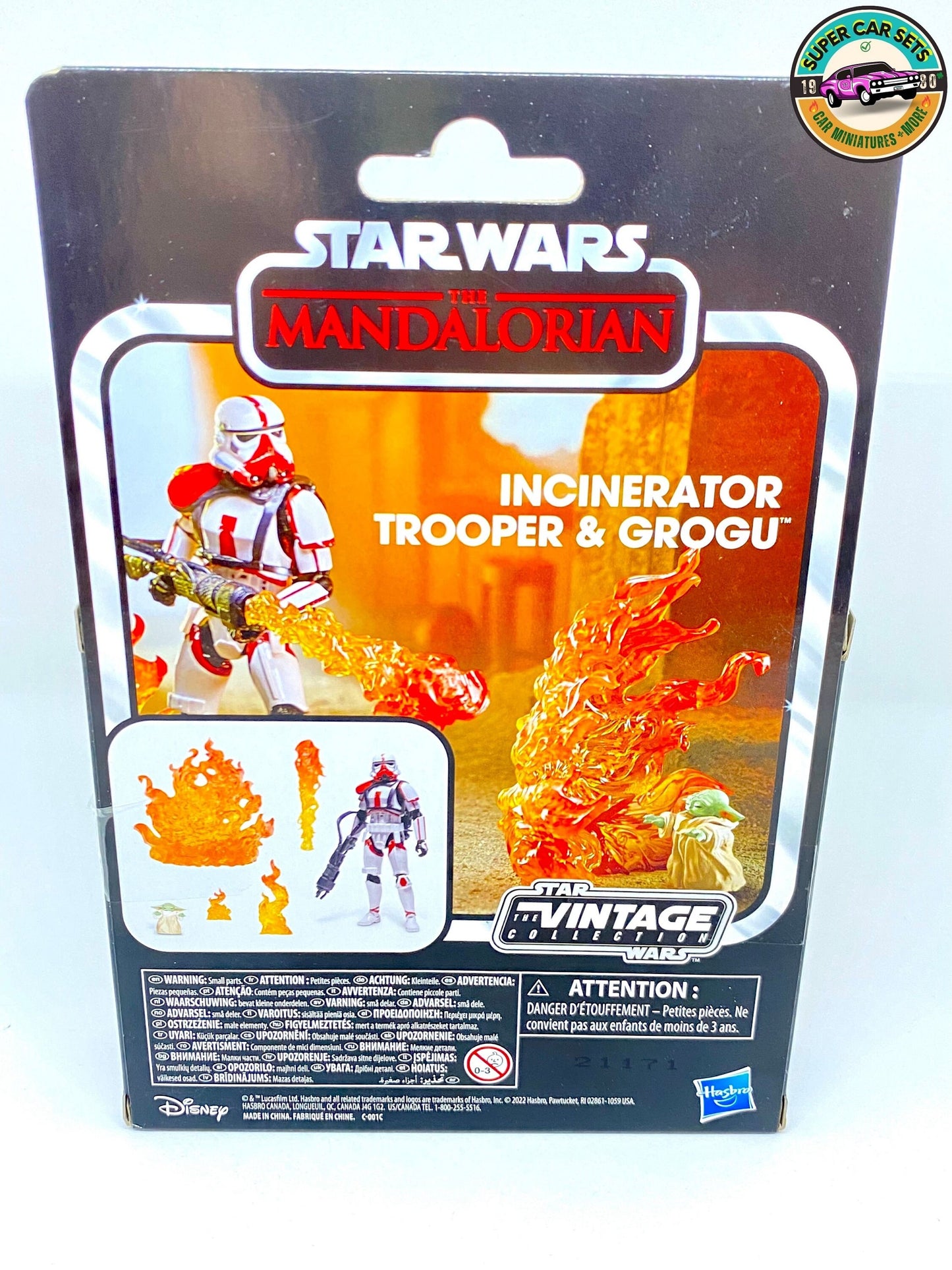 Star Wars - The Mandalorian - Incinérateur Trooper &amp; Grogu réalisé par Kenner