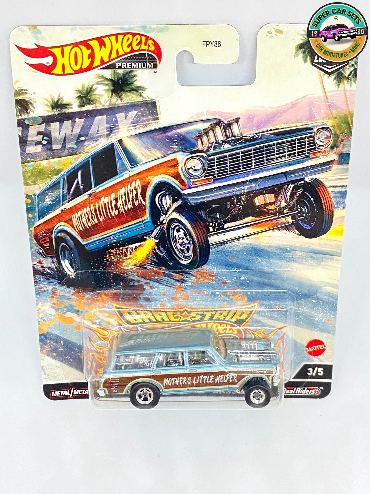 Hot Wheels Premium Car Culture - Drag Strip Demons - '64 Chevy Nova Gasser (3/5)