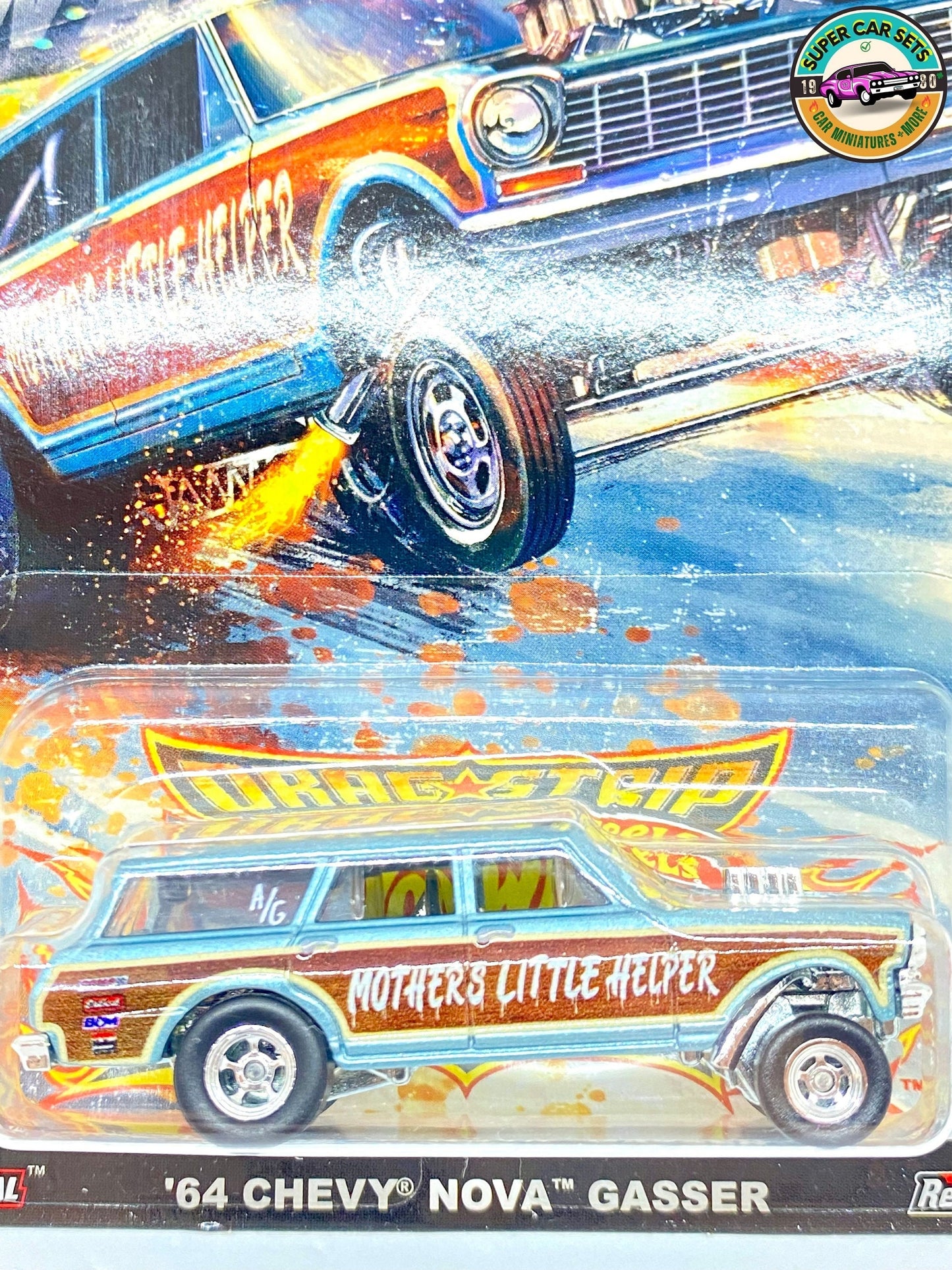 Hot Wheels Premium Car Culture - Drag Strip Demons - '64 Chevy Nova Gasser (3/5)