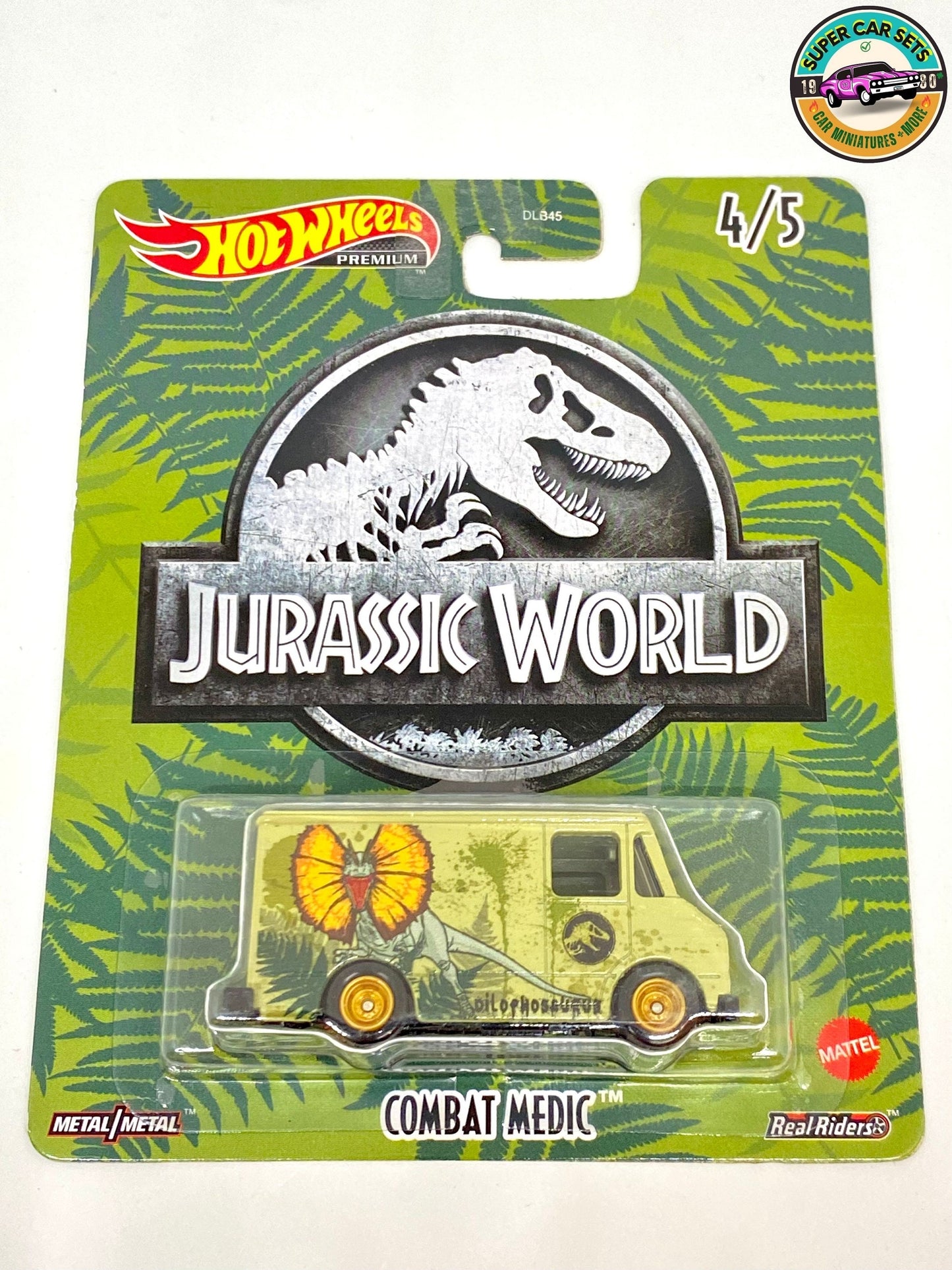 Hot Wheels Premium Jurassic World 2022 - Médecin de combat - Dilophosaure