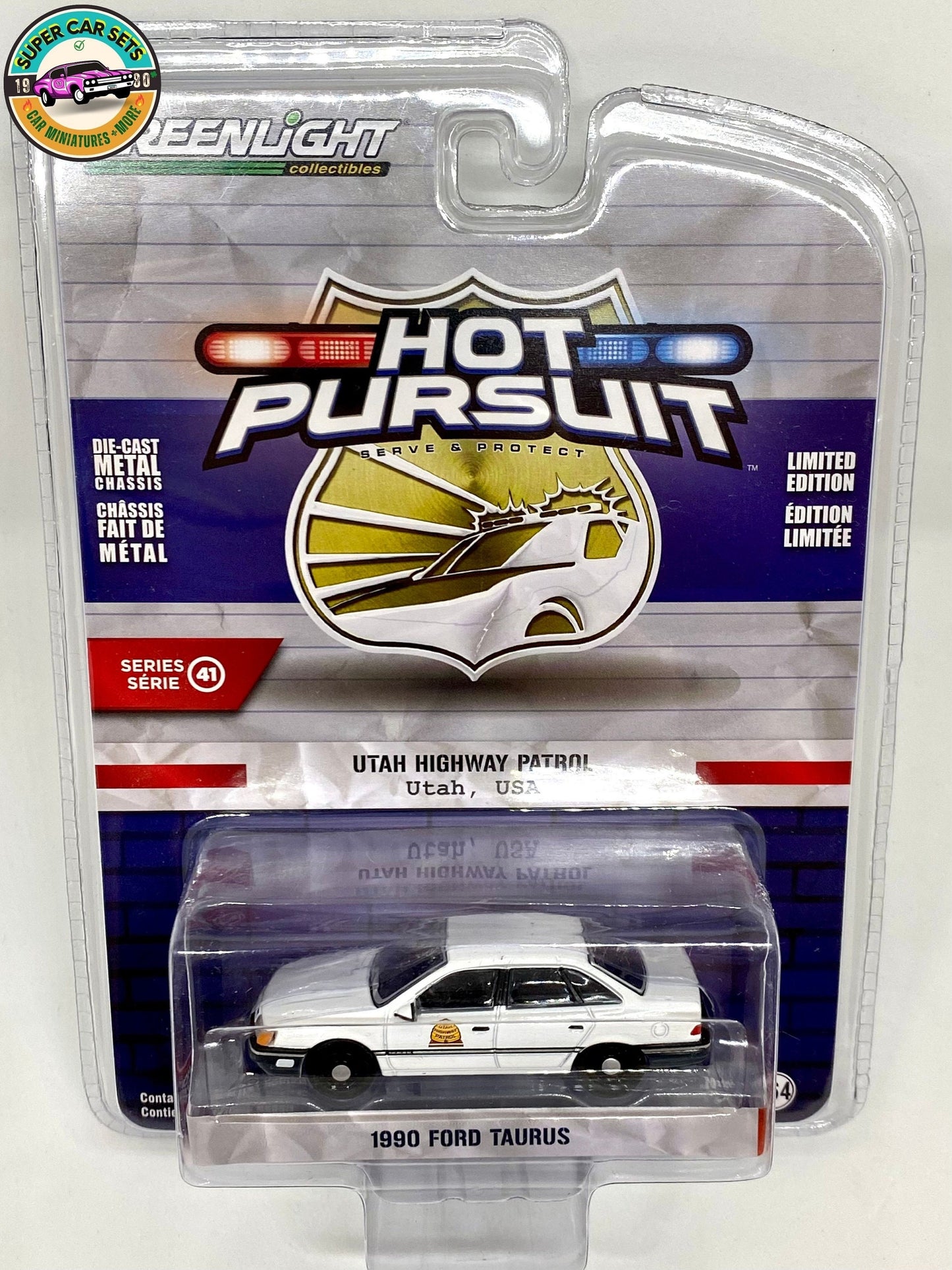 Utah Highway Patrol – 1990 Ford Taurus – Hot Pursuit – Serie 41 – Greenlight Collectibles