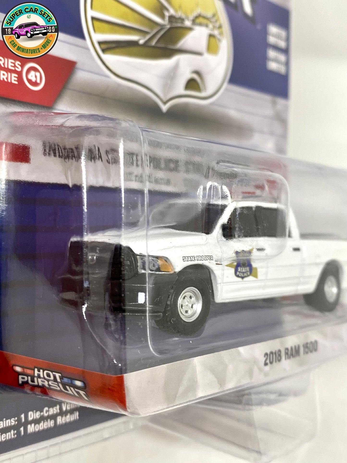 Indiana State Police State Trooper - 2018 RAM 1500 - Hot Pursuit - Série 41 - Greenlight Collectibles