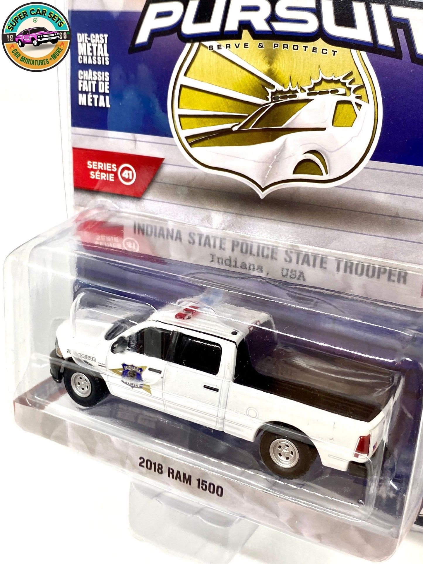 Indiana State Police State Trooper - 2018 RAM 1500 - Hot Pursuit - Série 41 - Greenlight Collectibles