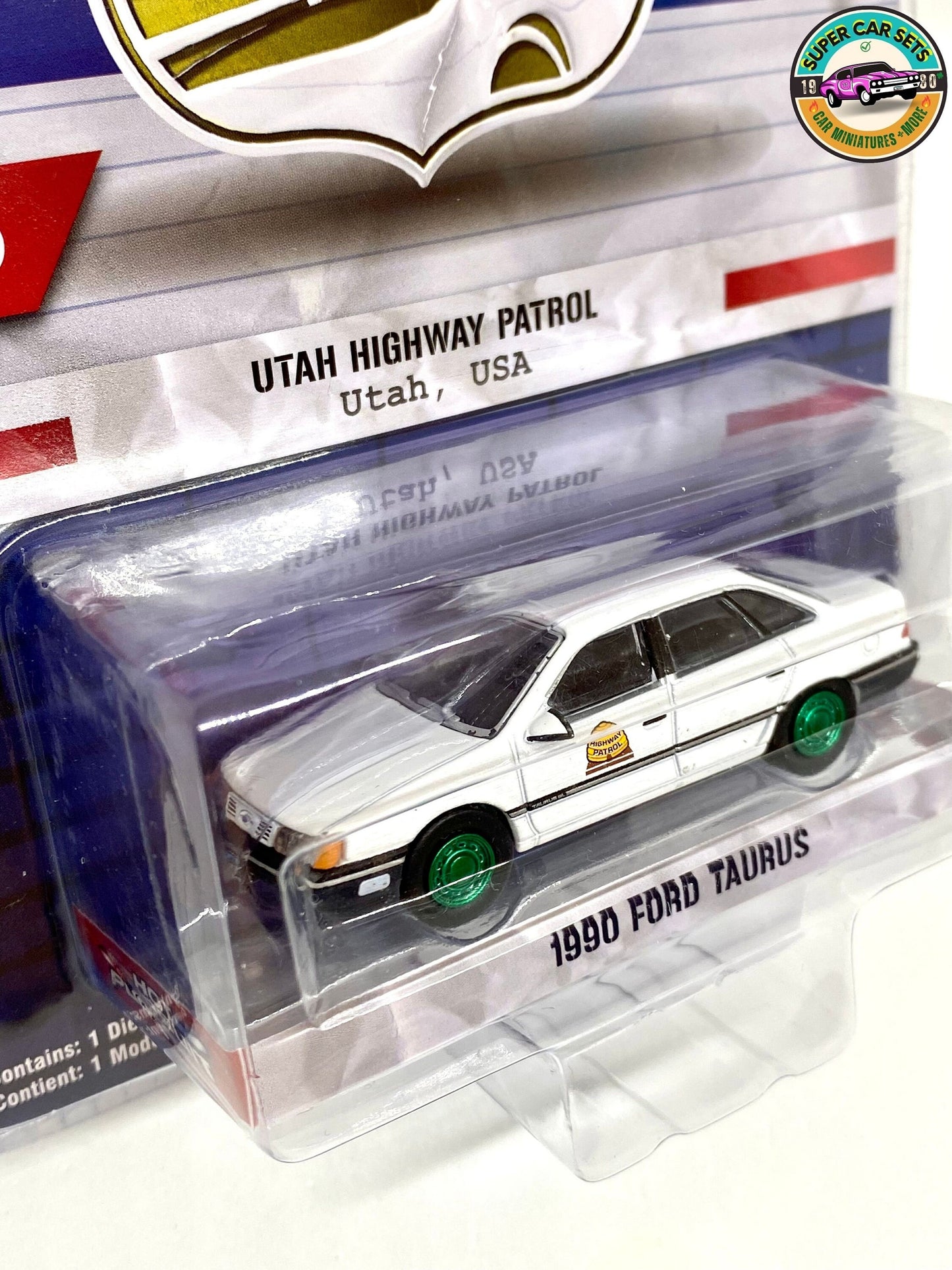 GREEN MACHINE Chase – Utah Highway Patrol – 1990 Ford Taurus – Hot Pursuit – Serie 41 – Greenlight Collectibles