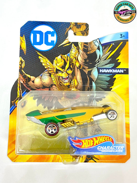 Hawkman - DC - Hot Wheels (voiture parfaite, mais carte rayée)