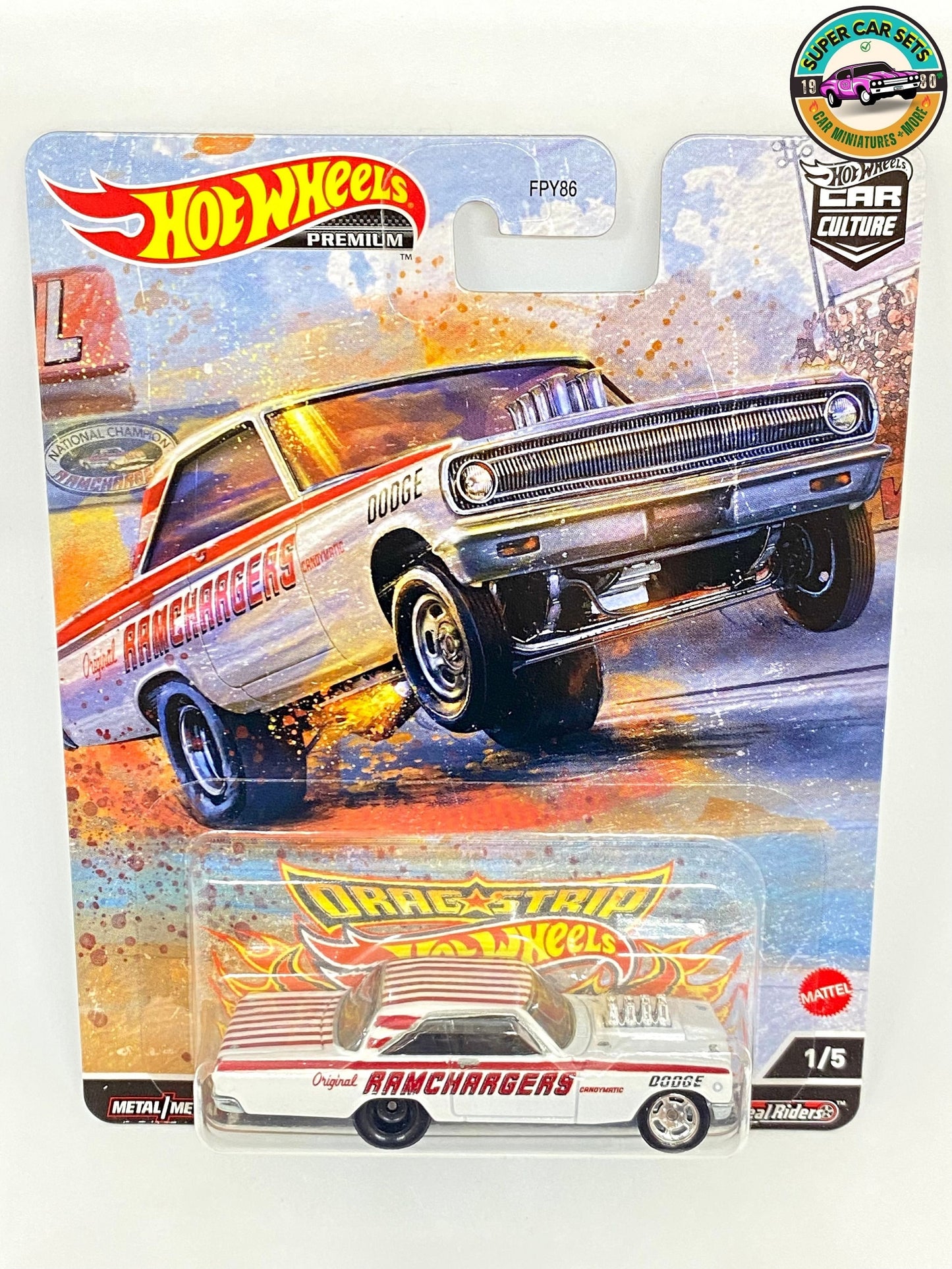 Hot Wheels Premium Car Culture - Démons de la Drag Strip - '65 Dodge Coronet (1/5)