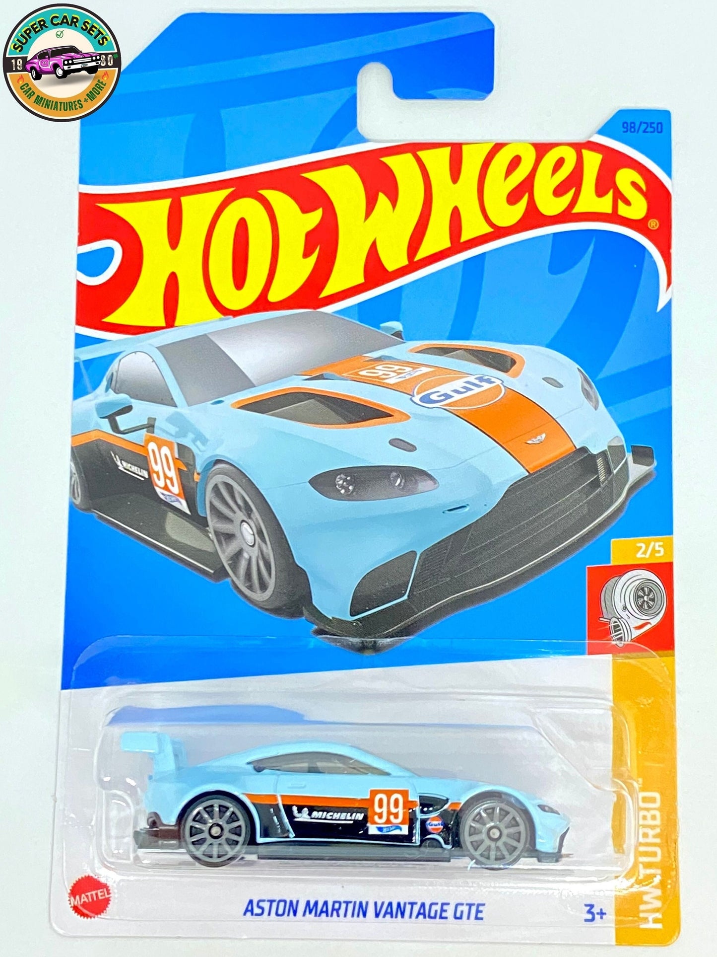 Aston Martin Vantage GTE (blue colour) - Hot Wheels HW Turbo