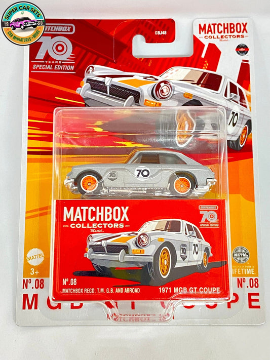 Matchbox Collectors - Édition spéciale 70 ans - (#8) 1971 MGB GT Coupé