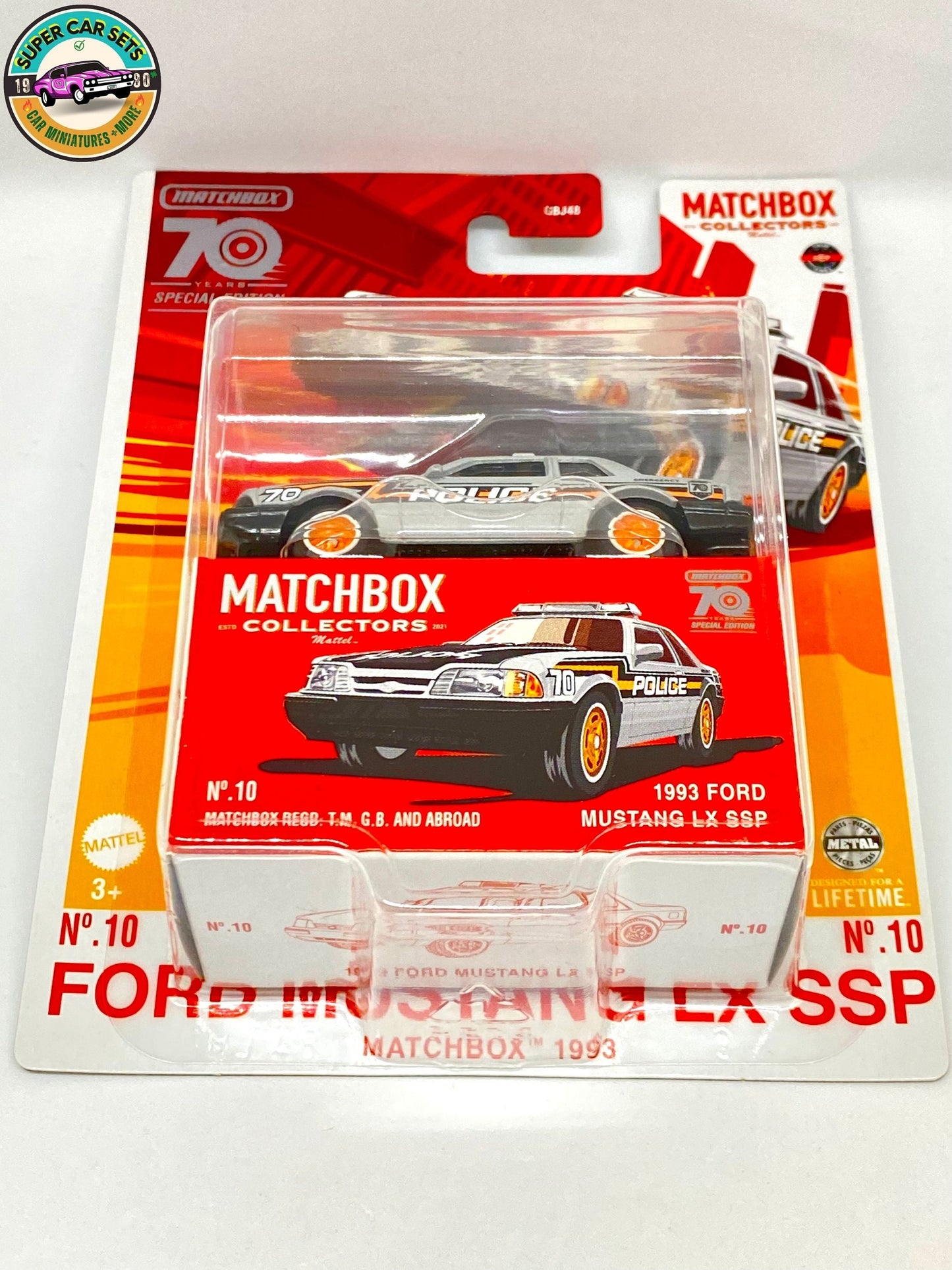 Matchbox Collectors - Édition spéciale 70 ans - (#10) 1993 Ford Mustang LX SSP