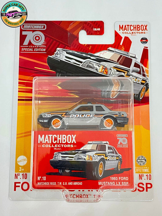 Matchbox Collectors – 70 Jahre Sonderausgabe – (#10) 1993 Ford Mustang LX SSP