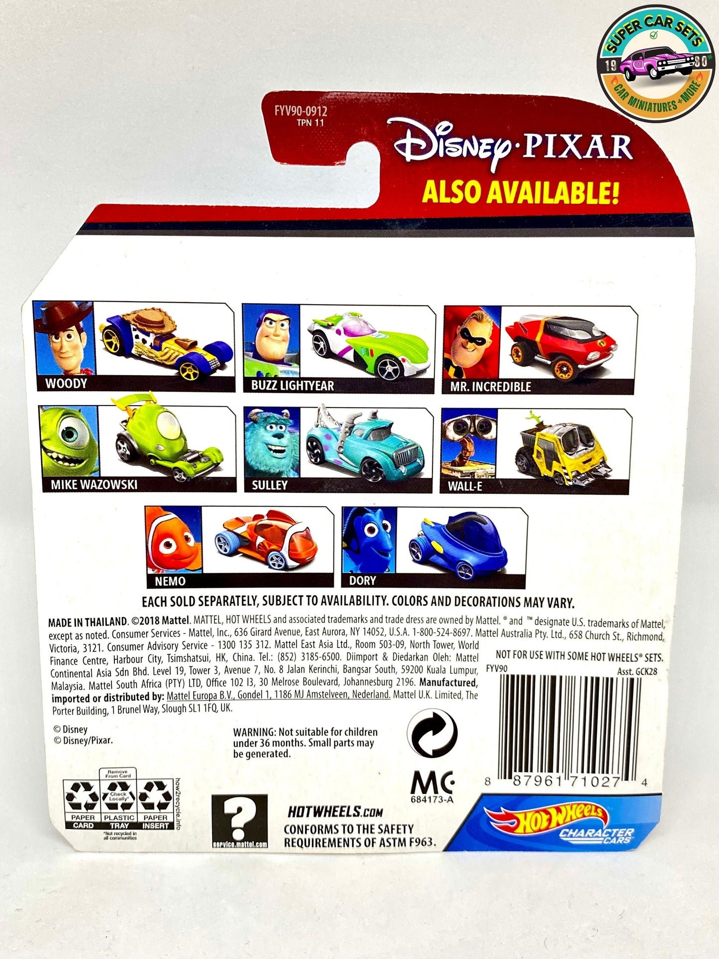 Finding (Nemo) - Dory -  Disney Pixar - Hot Wheels Character Cars