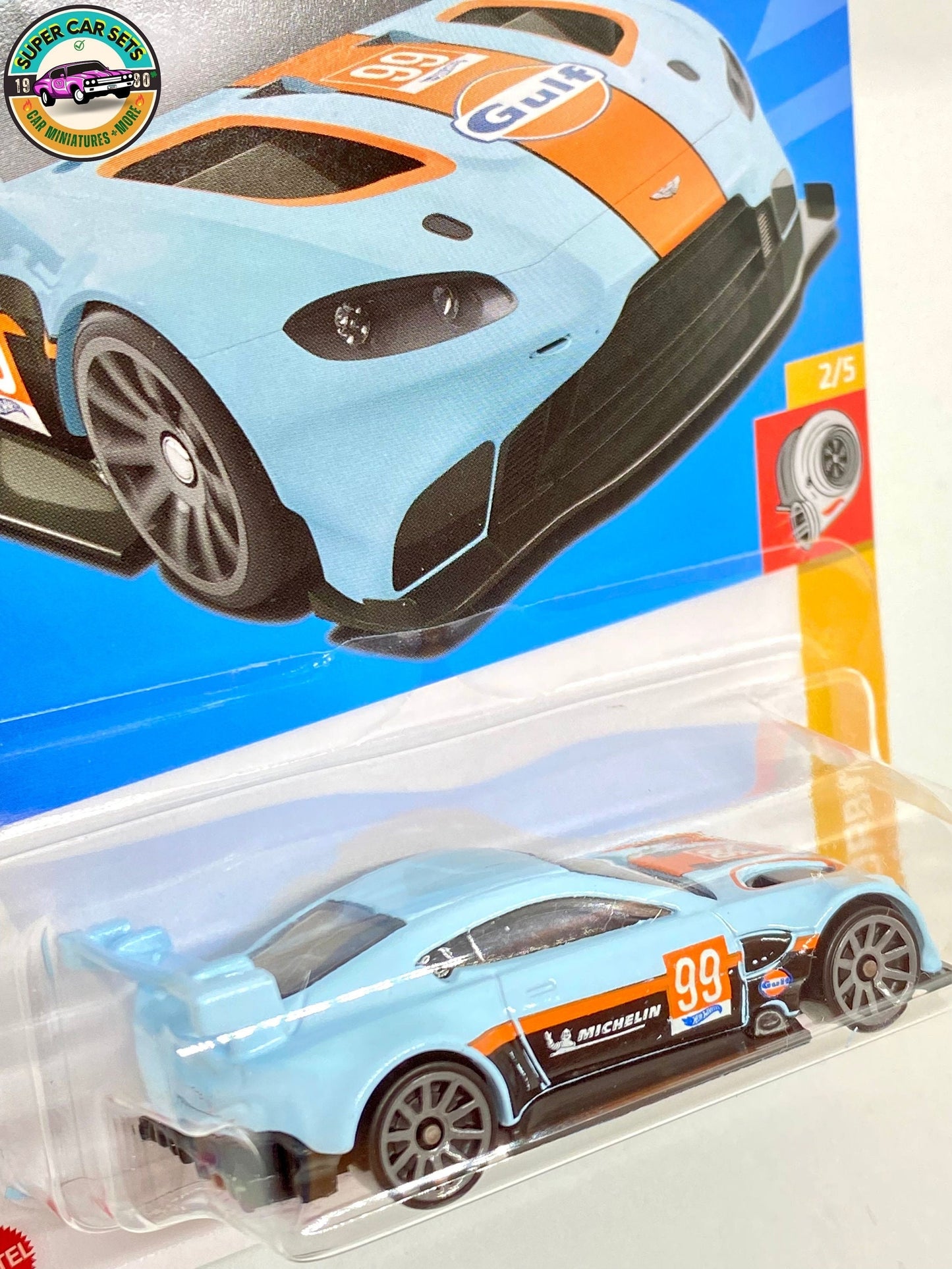 Aston Martin Vantage GTE (blue colour) - Hot Wheels HW Turbo