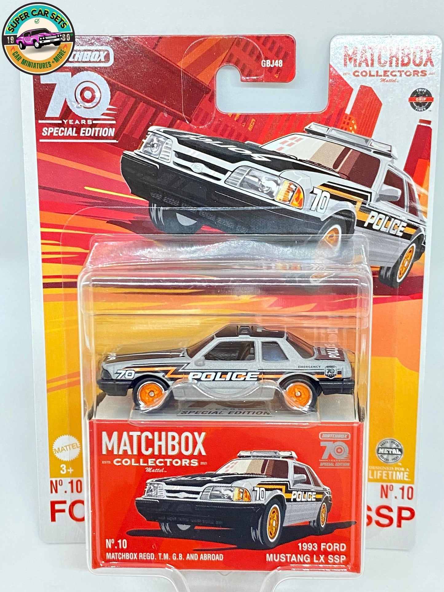 Matchbox Collectors - Édition spéciale 70 ans - (#10) 1993 Ford Mustang LX SSP