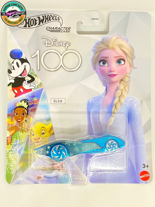 Hot Wheels Character Cars - Disney 100 Years - Frozen - Elsa (card slightly bent)