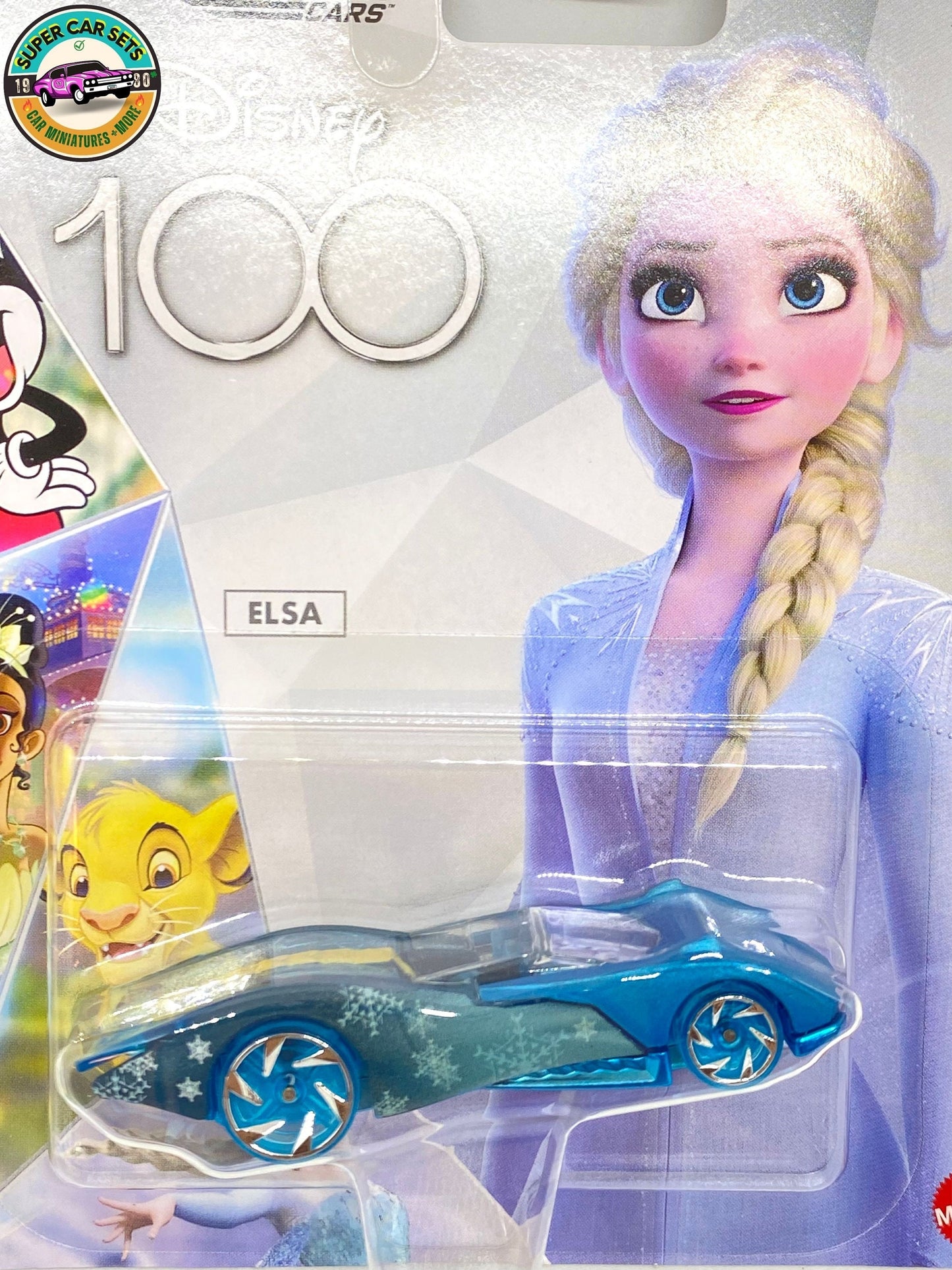 Hot Wheels Character Cars - Disney 100 Years - Frozen - Elsa (card slightly bent)