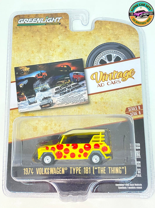 1974 Volkswagen Typ 181 („The Thing“) – Vintage Serie 8 – Cabrio, hergestellt von Greenlight Collectibles