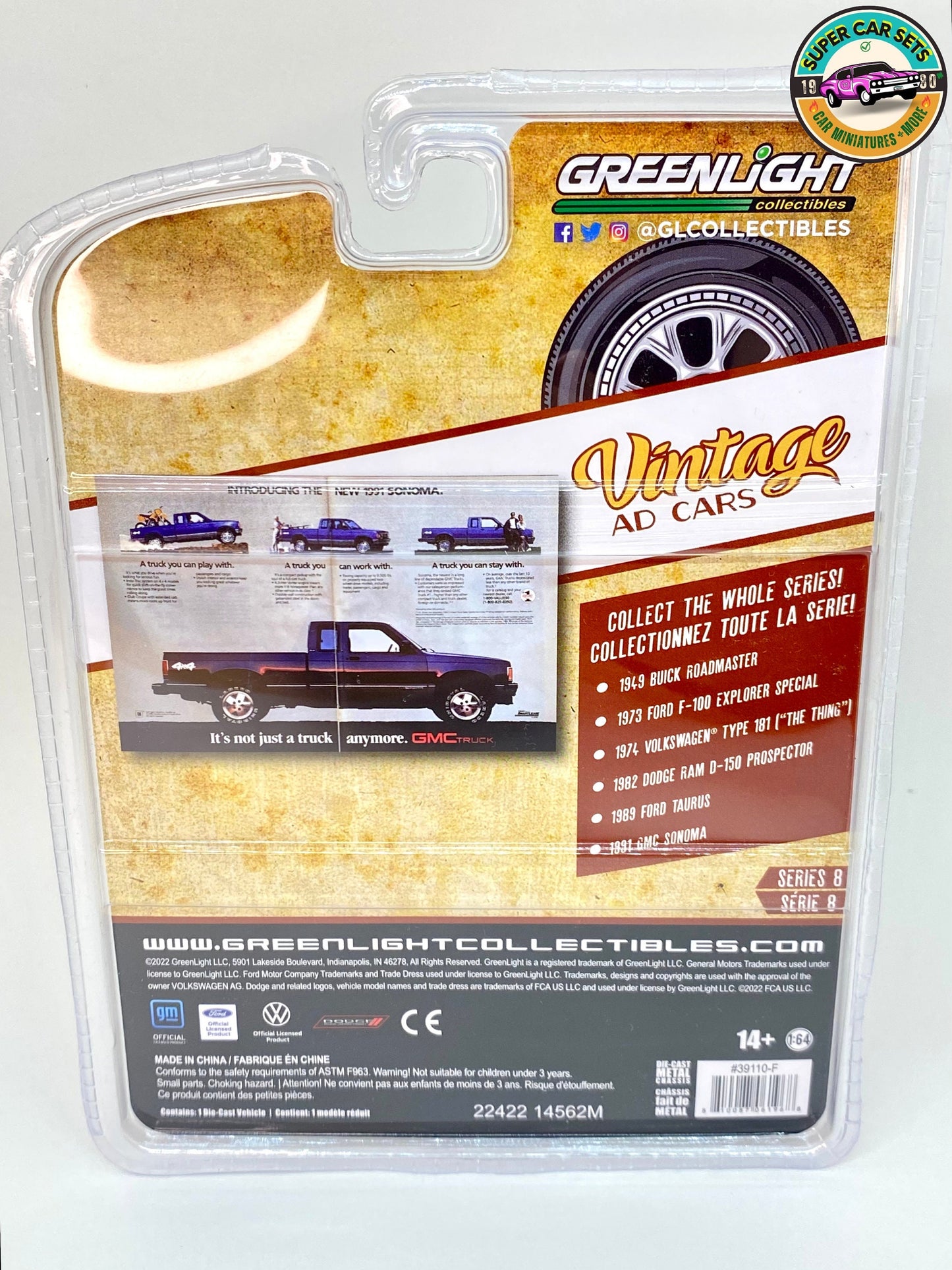 1991 GMC Sonoma - Vintage Serie 8 - Convertible made by Greenlight Collectibles