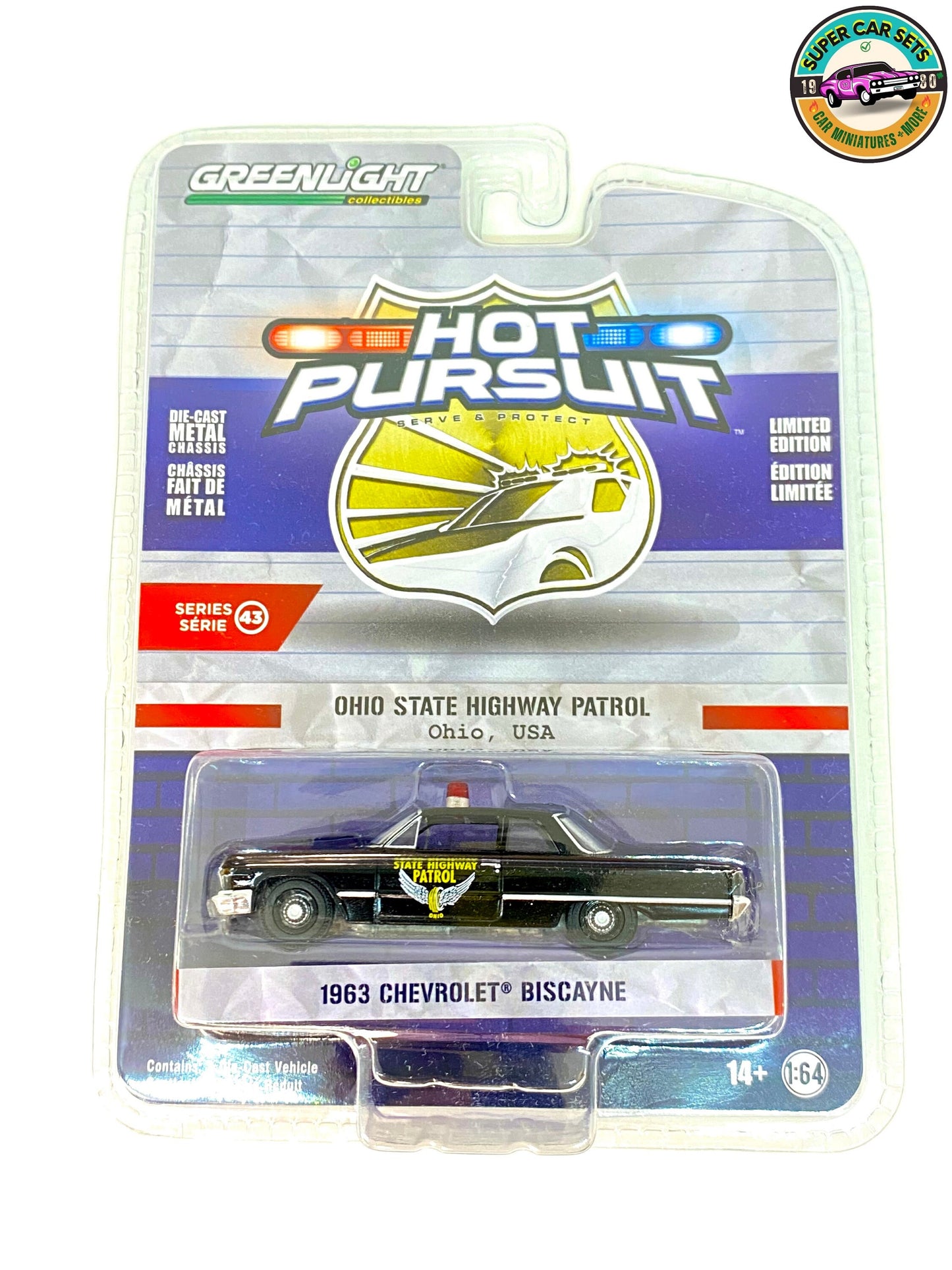 Ohio State Highway Patrol - Chevrolet Biscayne 1963 - Hot Pursuit - Série 43 par Greenlight Collectibles