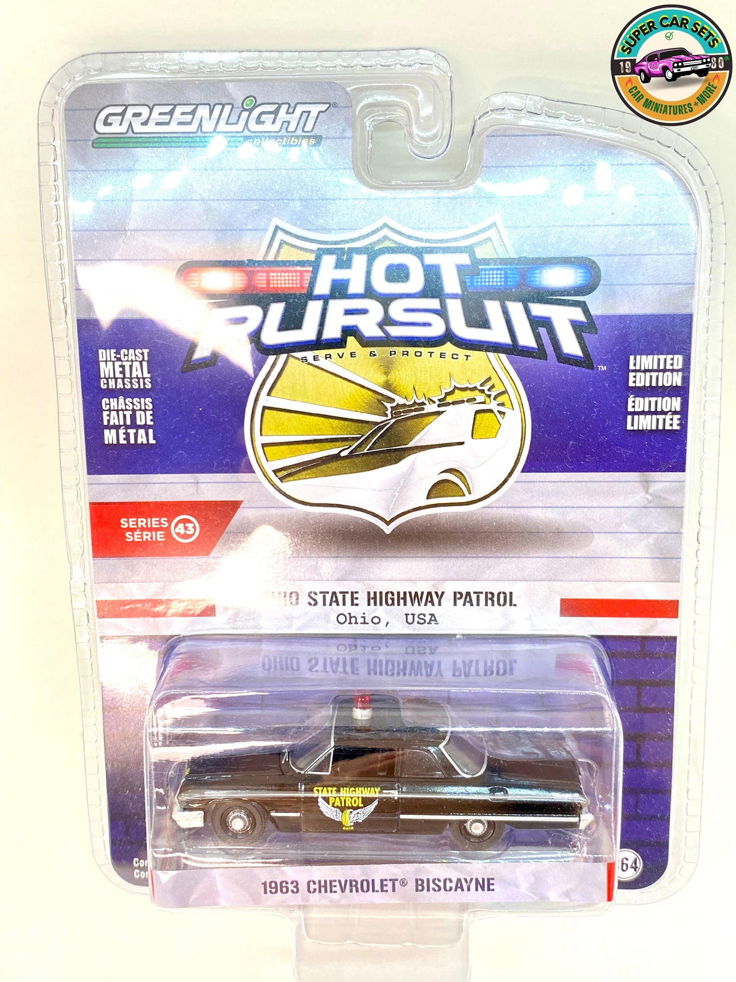 Ohio State Highway Patrol - Chevrolet Biscayne 1963 - Hot Pursuit - Série 43 par Greenlight Collectibles