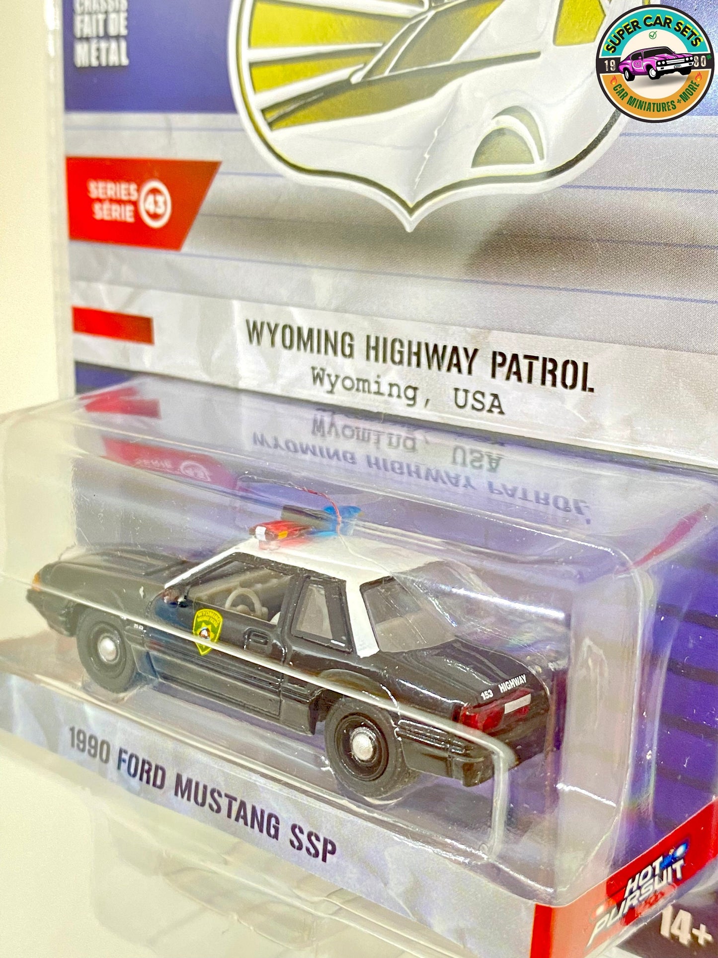 Wyoming Highway Patrol - 1990 Ford Mustang SSP - Hot Pursuit - Series 43 by Greenlight Collectibles