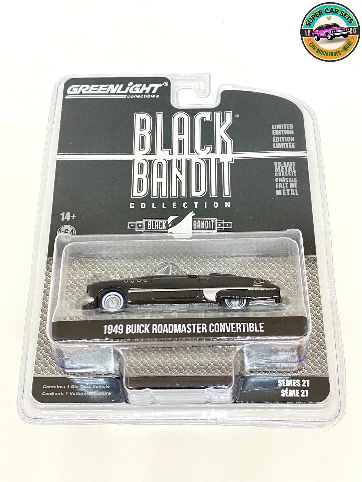 1949 Buick Roadmaster Convertible - Black Bandit Collection - Serie 27 by Greenlight Collectibles