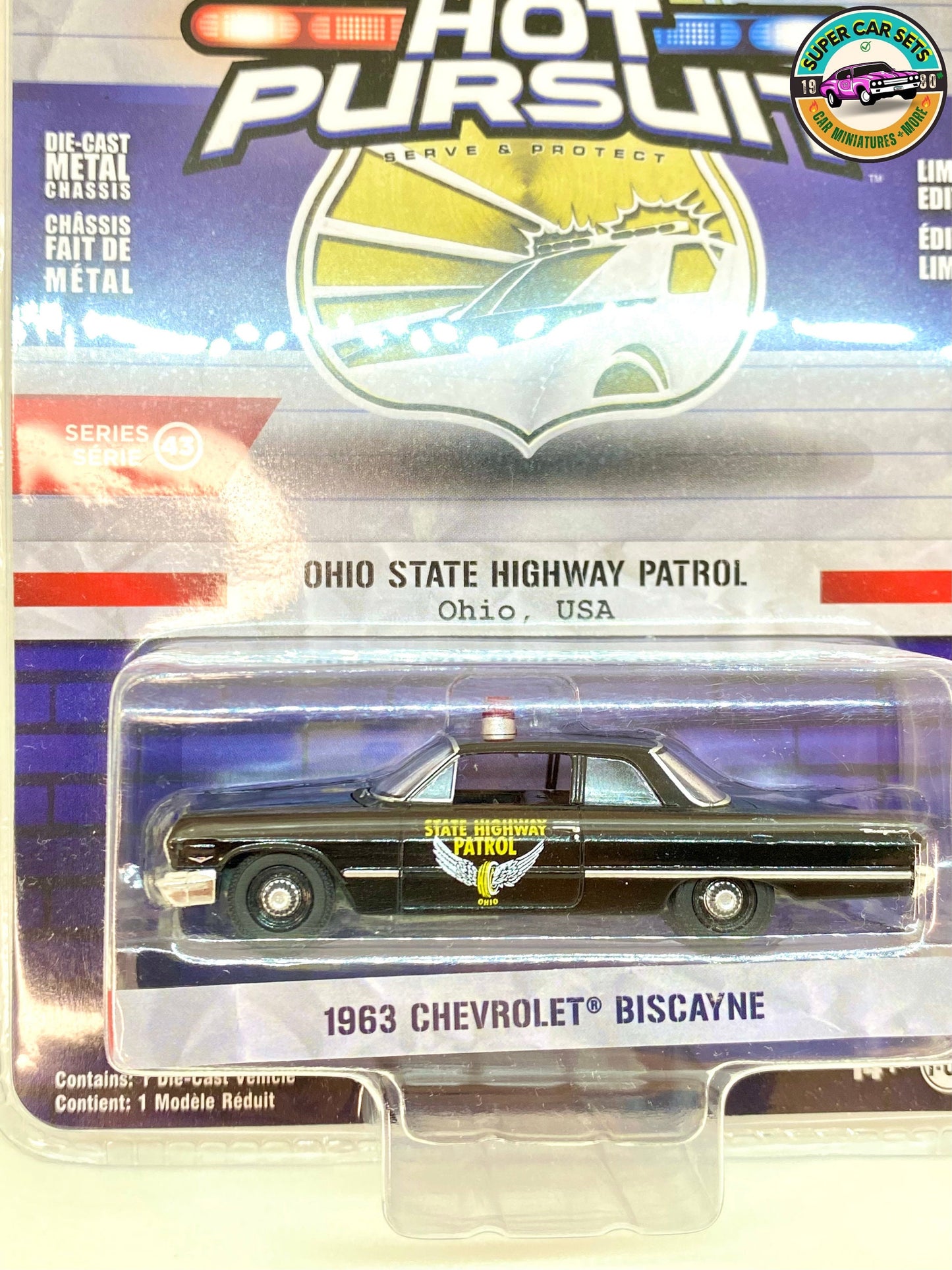 Ohio State Highway Patrol - Chevrolet Biscayne 1963 - Hot Pursuit - Série 43 par Greenlight Collectibles