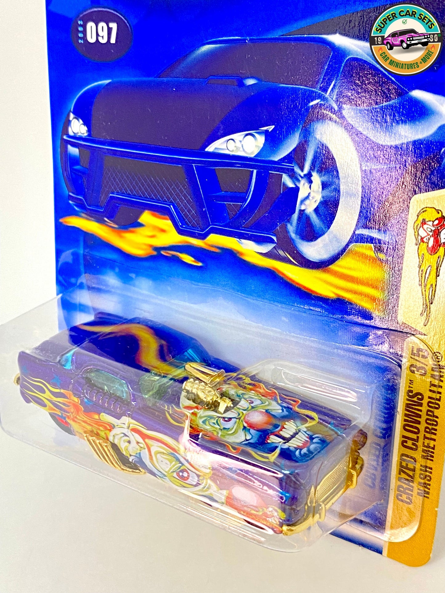 Hot Wheels - (VINTAGE) - Crazed Clowns (3/5) - Nash Metropolitan (Year launched 2003)