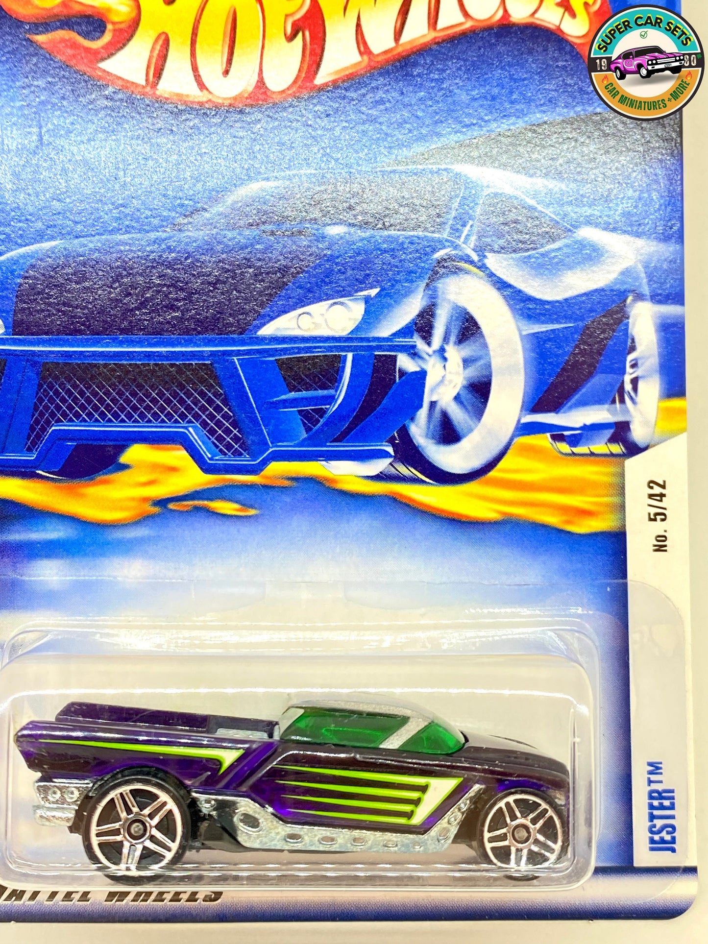 Hot Wheels – (VINTAGE) – Jester (schwarze Farbe mit lindgrünen und weißen Linien) – (5/42) (#52918) (Einführungsjahr 2002)