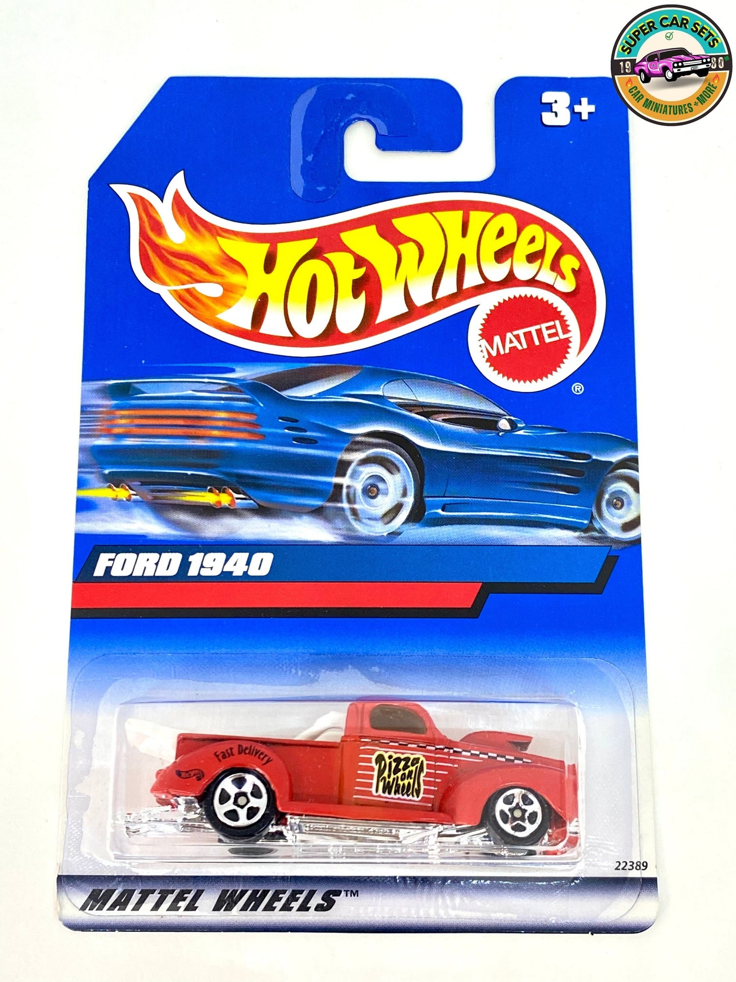 Hot Wheels - (VINTAGE) - Ford 1940 - Pizza on Wheels (couleur rouge) - (#22389) (Année de lancement 1999)