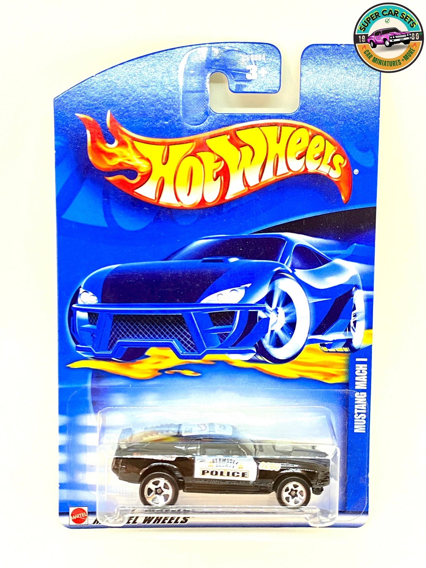 Hot Wheels - (VINTAGE) - Mustang Mach I - Bermudez County Police (#179) (Year launched 2002)