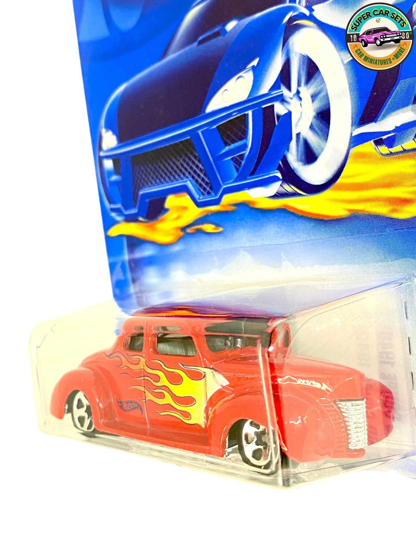 Hot Wheels - (VINTAGE) - Ford Coupé 1940 (couleur rouge avec flammes) - (12/42) (Année de lancement 2002)