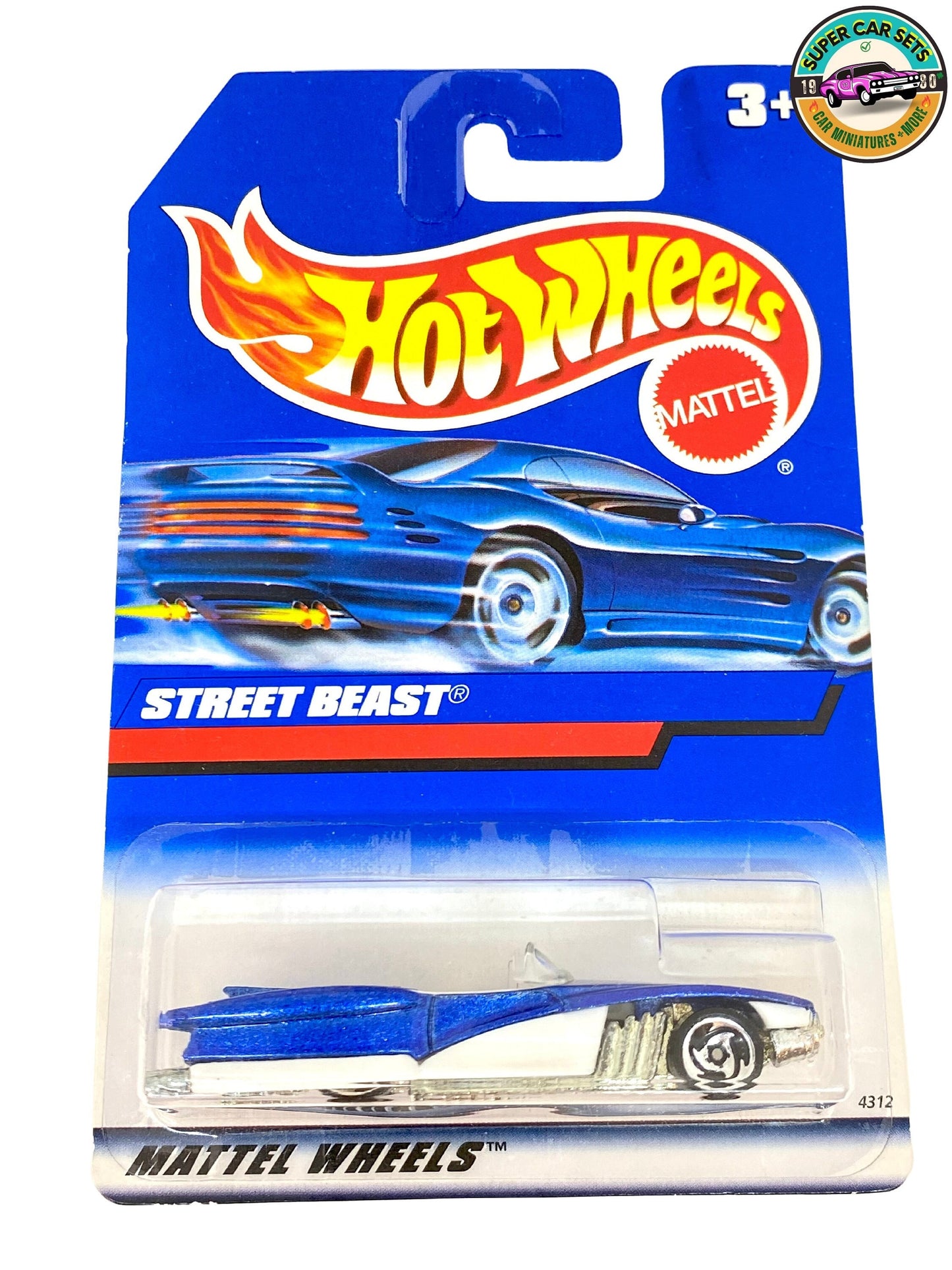 Hot Wheels (VINTAGE) – Street Beast – (blaue und weiße Farbe) (#4312) (Markteinführung 1998)