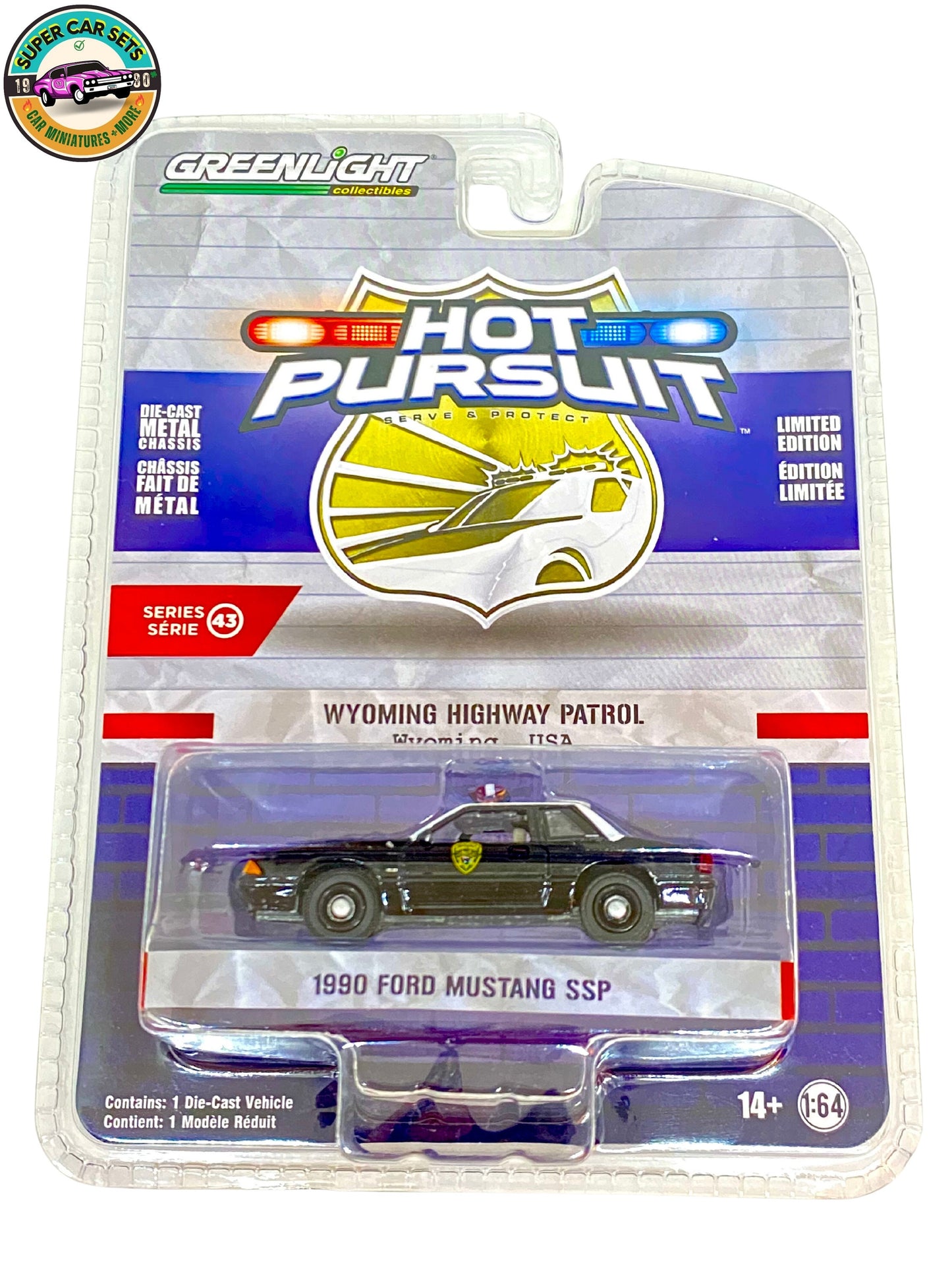 Wyoming Highway Patrol - Ford Mustang SSP 1990 - Hot Pursuit - Série 43 par Greenlight Collectibles