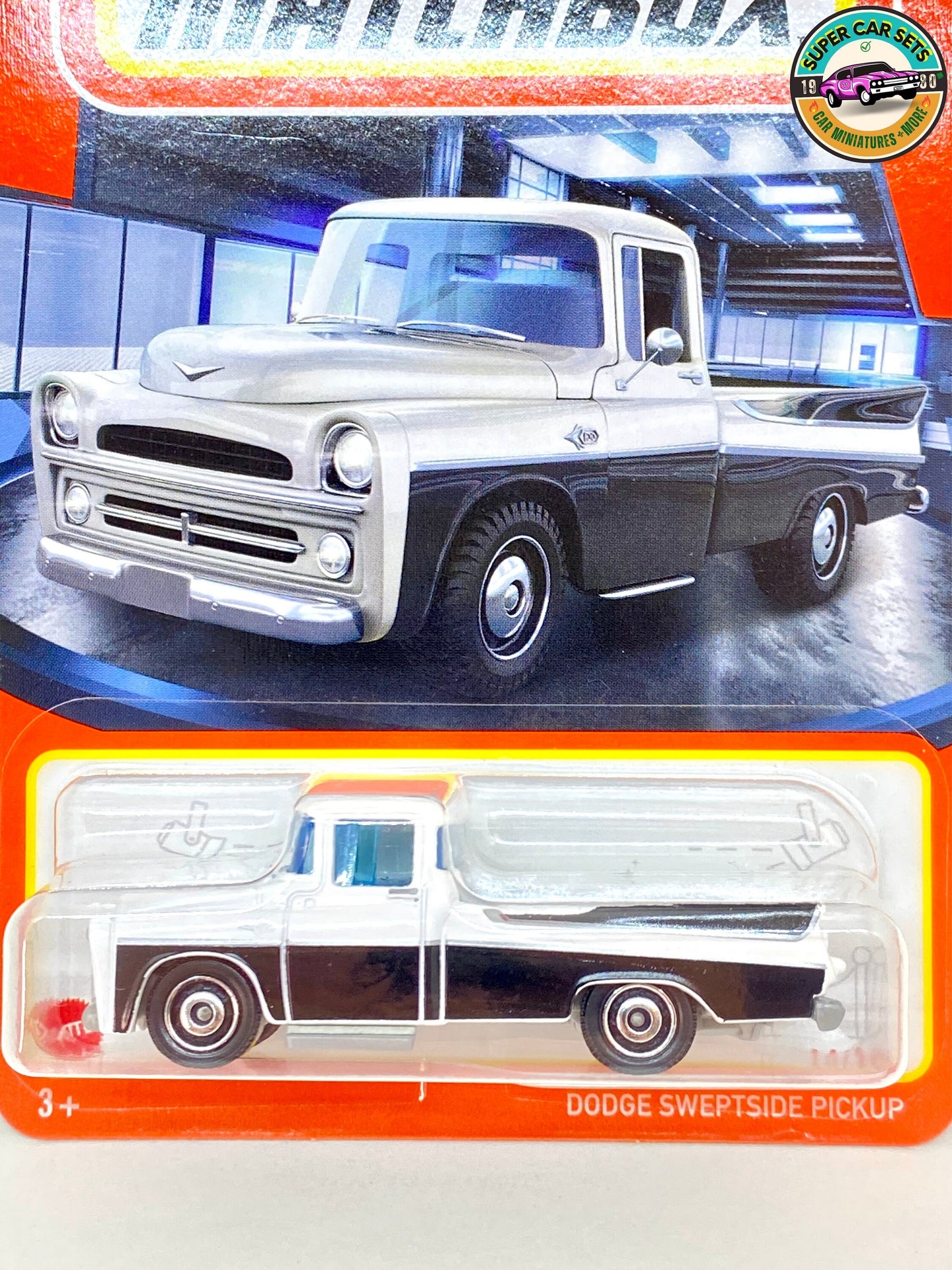 Matchbox - Dodge Sweptside Pickup (black and white colour)