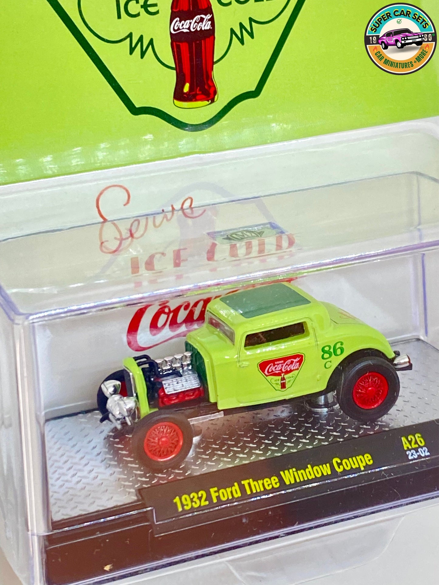 Coca-cola - 1932 Ford Three Window Coupe (green colour) by M2 Machines