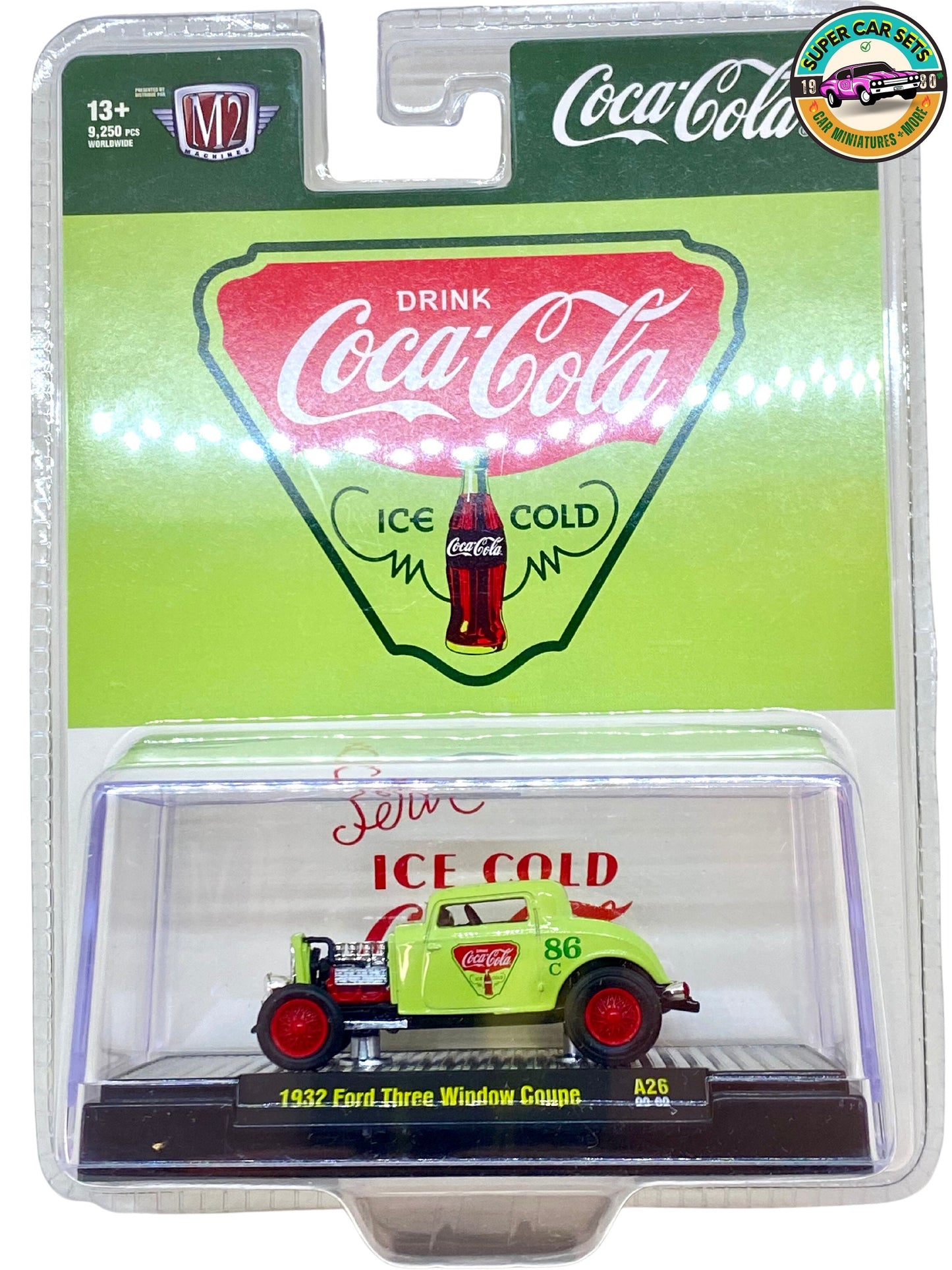 Coca-cola - 1932 Ford Three Window Coupe (green colour) by M2 Machines