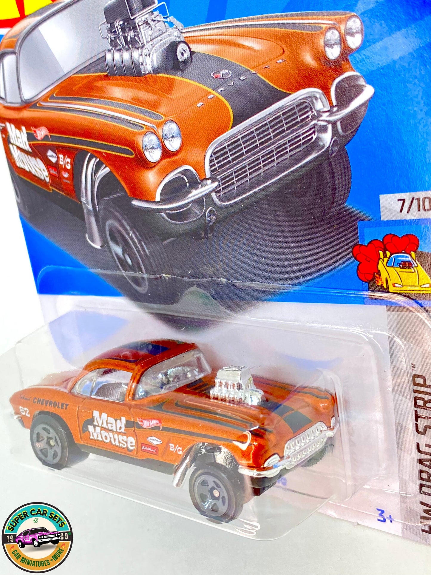 Hot Wheels - Bande de traînée HW - (7/10) (225/250) - Corvette Gasser '62