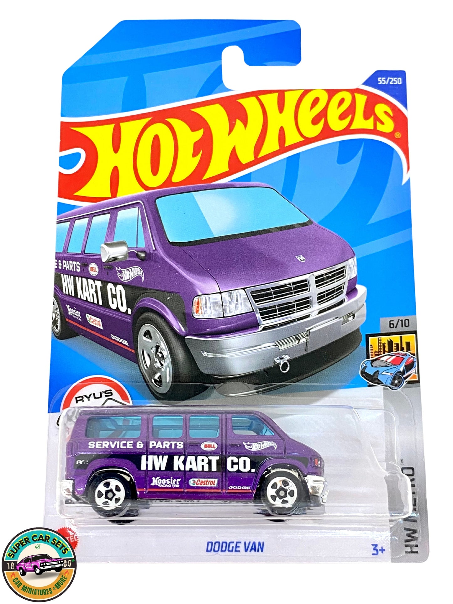 HW Metro - (6/10) (55/250) - Dodge Van (HW Kart Co. purple colour) - Hot Wheels